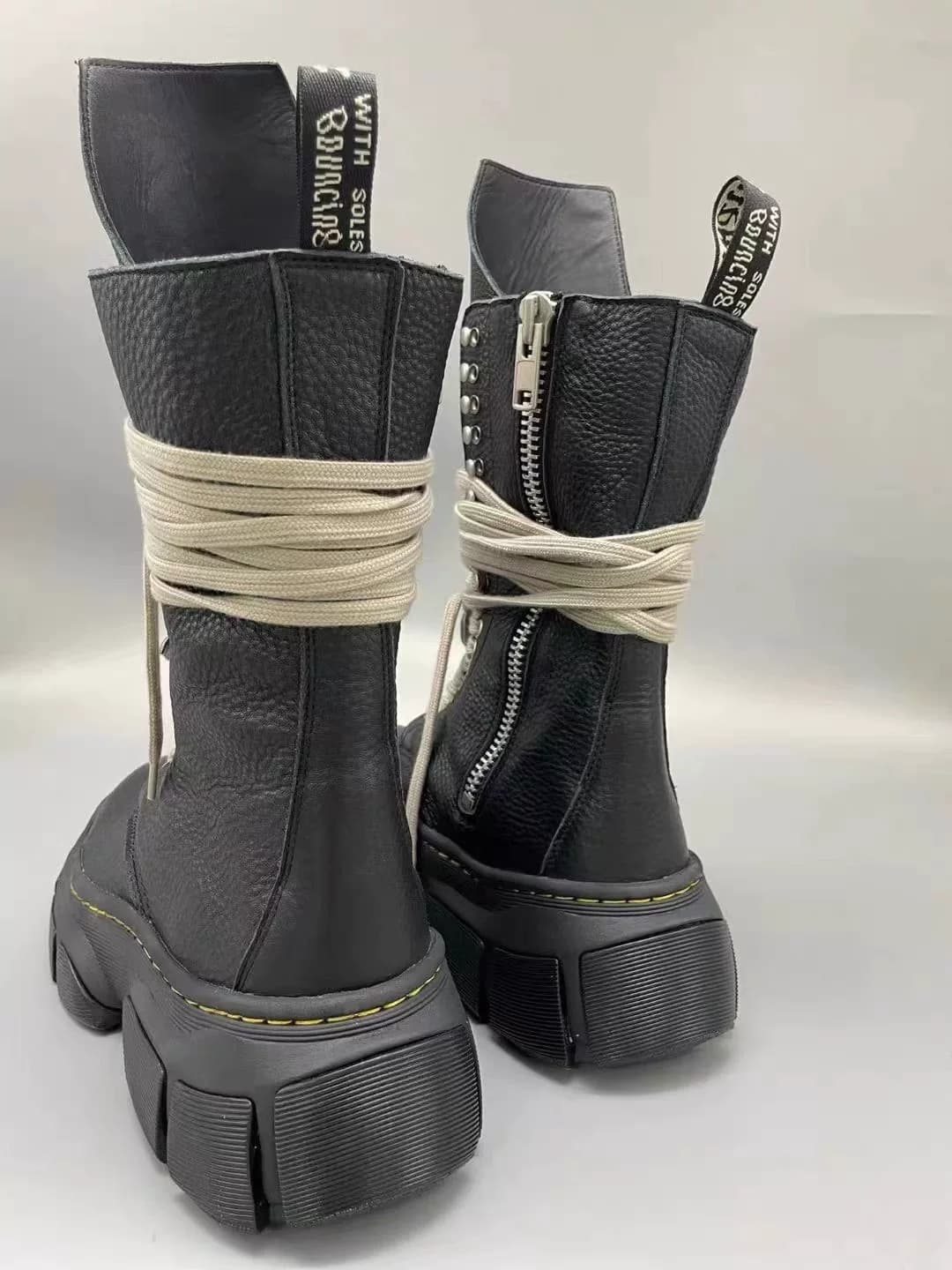 Ботинки на толстой подошве Rick Owens из основной линии из коровьей кожи, мужские и женские