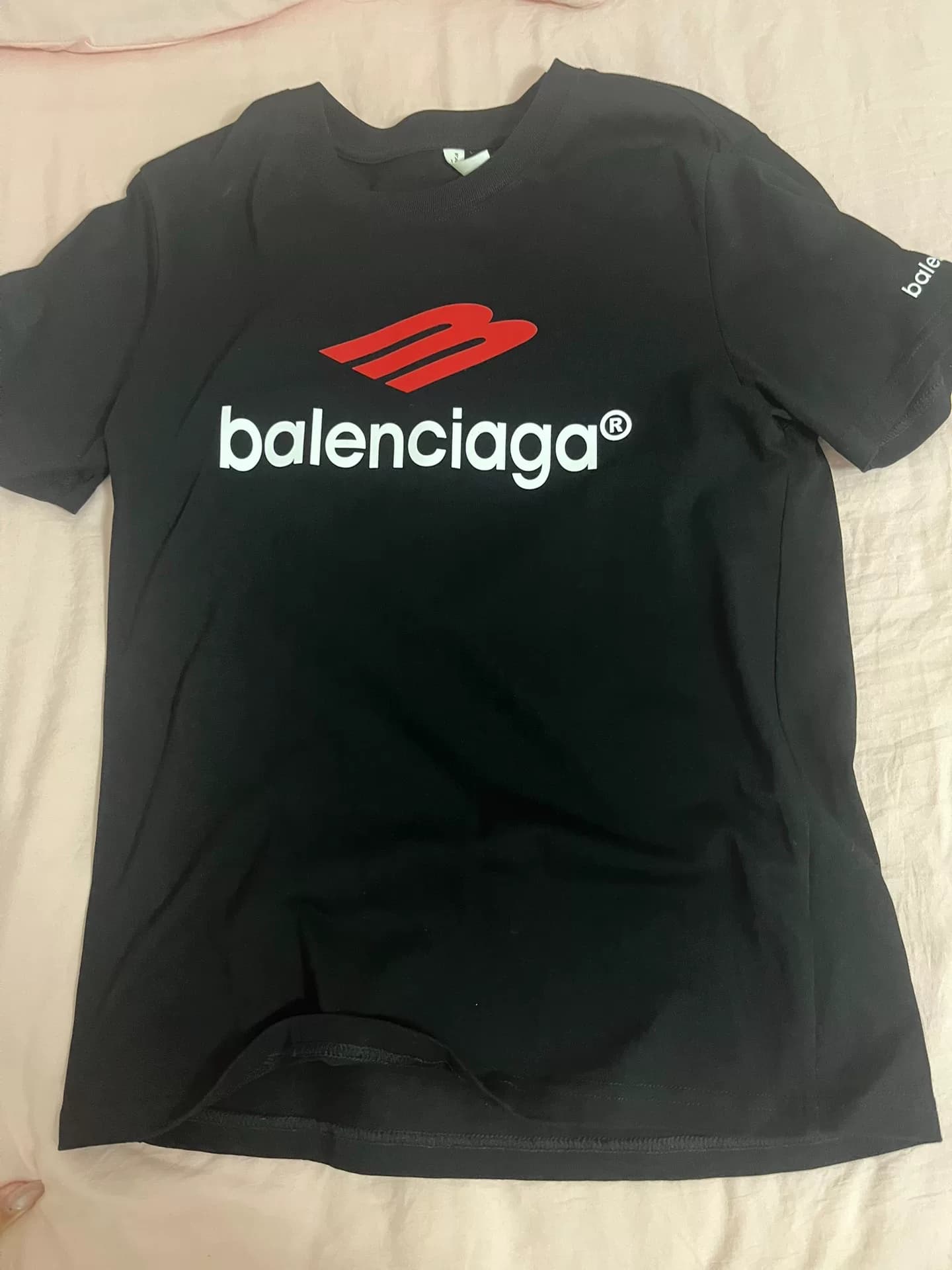 Классический логотип Balenciaga с надписью racing на коротком рукаве