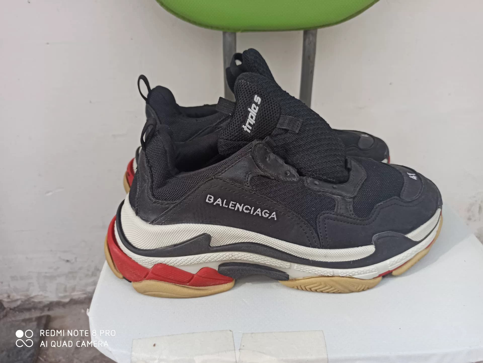 Balenciaga Баленсиага Тройной Черный и красный Старый папочка