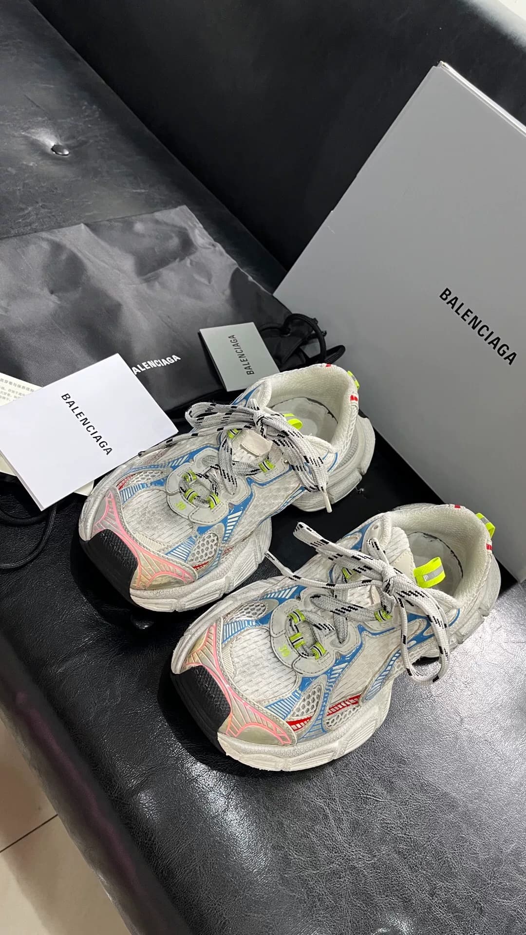 Кроссовки Balenciaga Balenciaga 3XL daddy, размер 39, белого, синего и розового цветов в тон