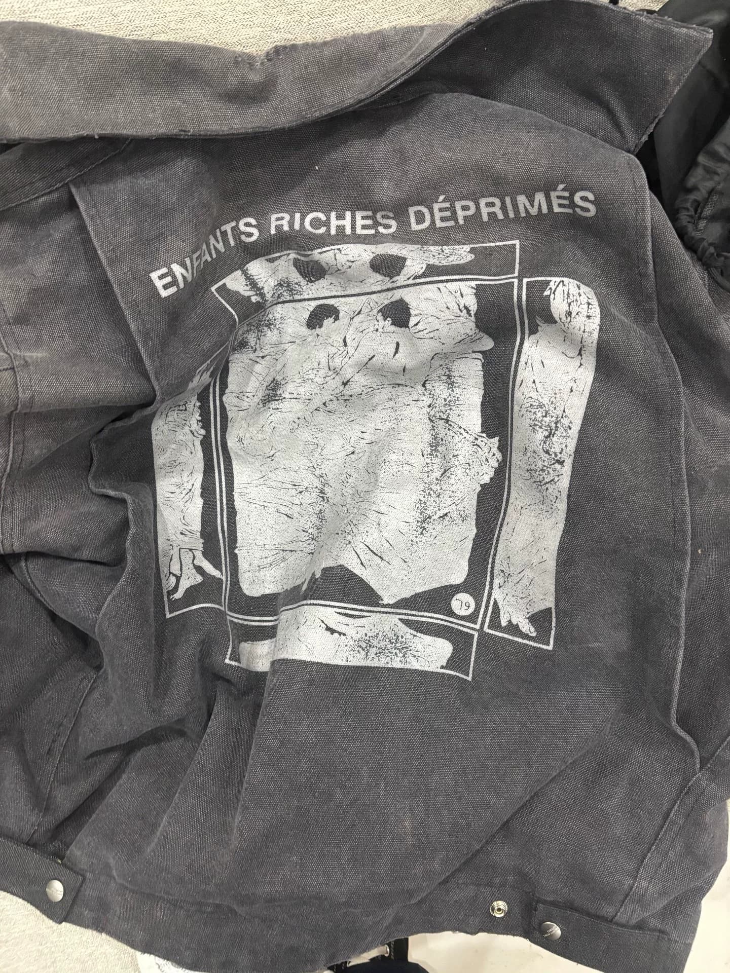 Куртка ENFANTS RICHES DEPRIMES, черная, размер M, мужская, старый стиль, передний карман на молнии, подробности смотрите на картинке, бесплатная дост…