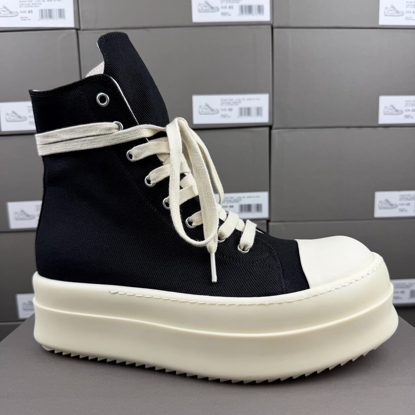 Черно-белые парусиновые кроссовки Converse на толстой подошве от РИКА ОУЭНСА, подлинная разработка, запись о покупке, ин…