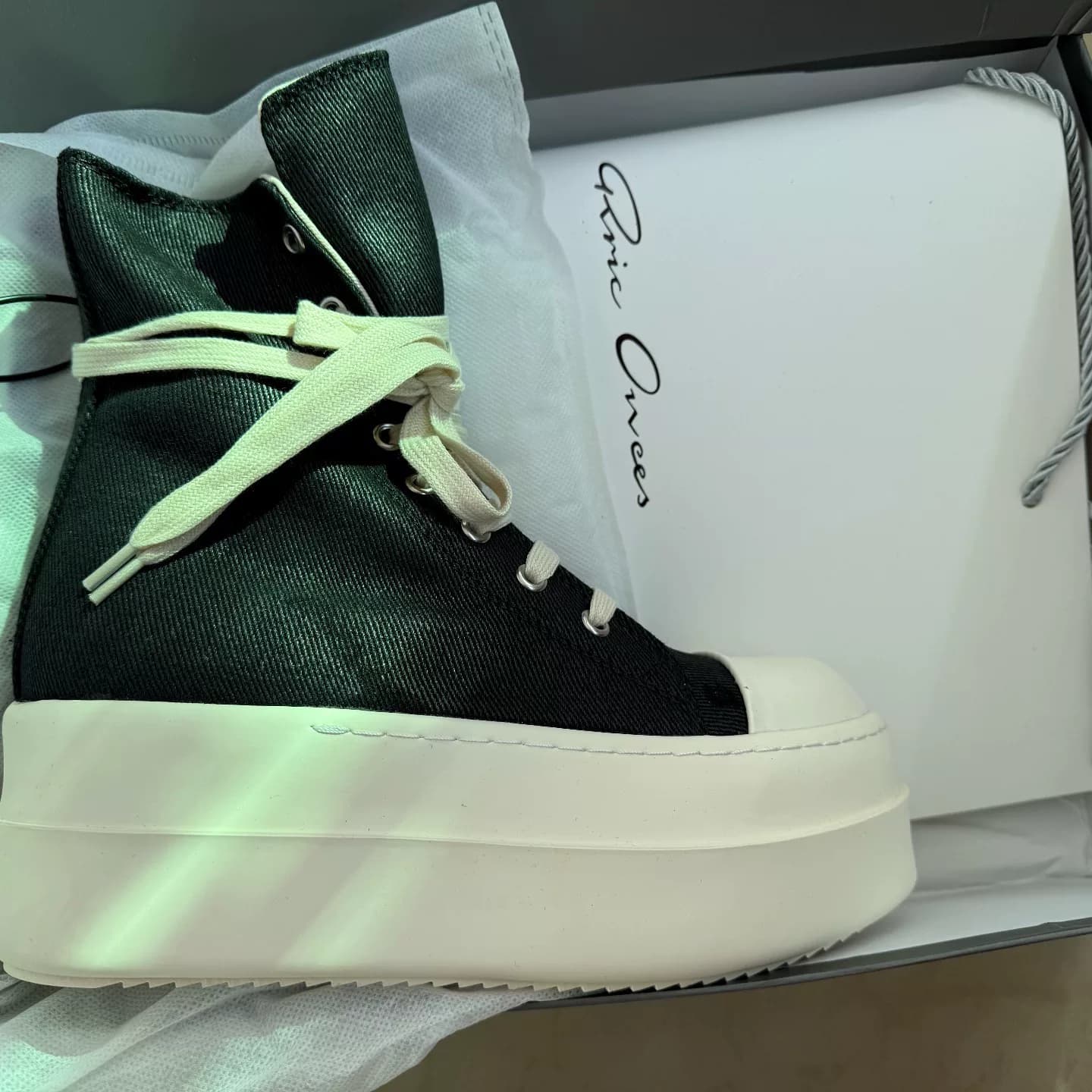 Парусиновые туфли Rick Owens с высоким берцем, женские, размер 39, абсолютно новые, нераспечатанные и неиспользованные