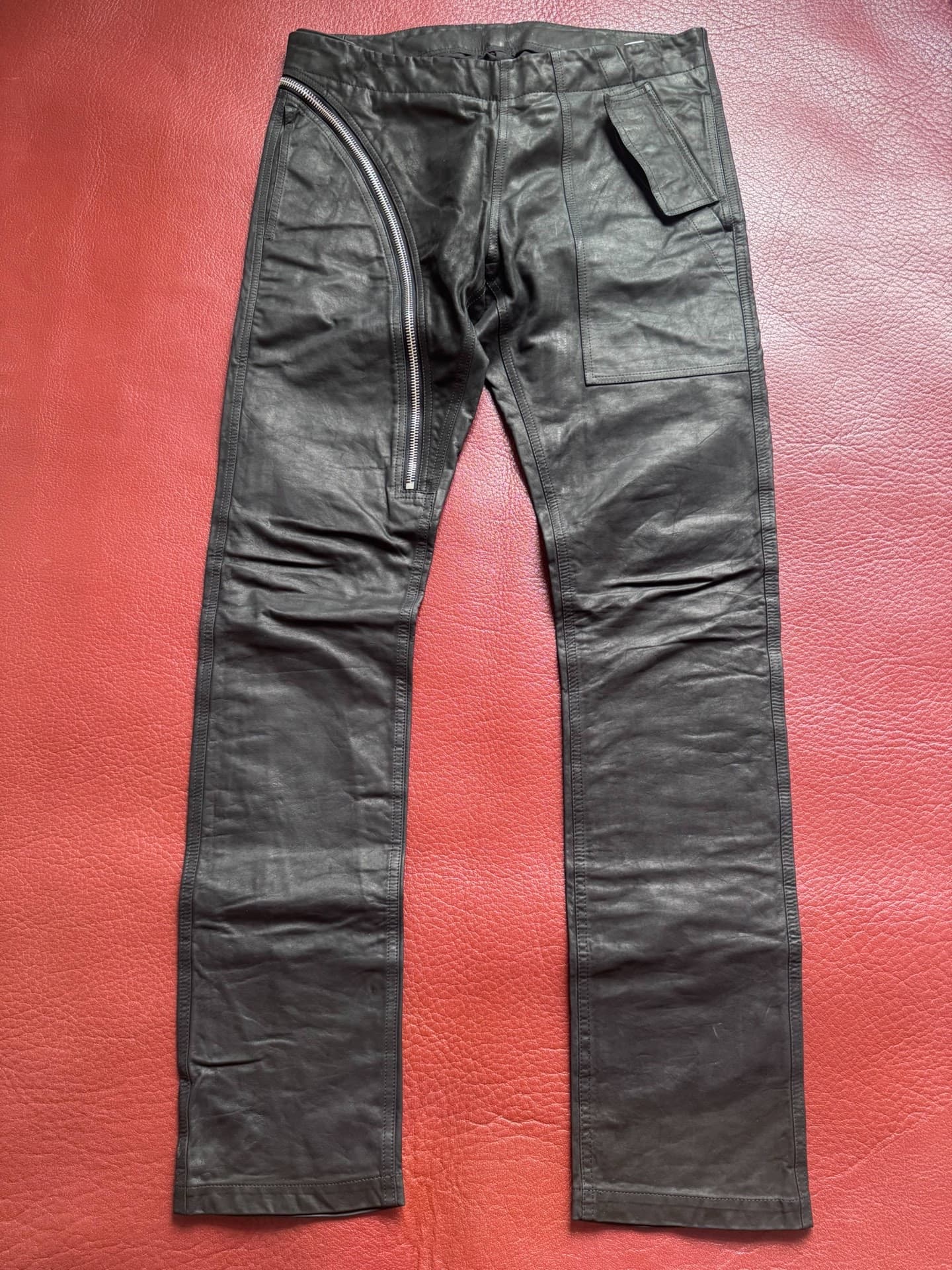 Кожаная куртка RickOwens ss15 на молнии