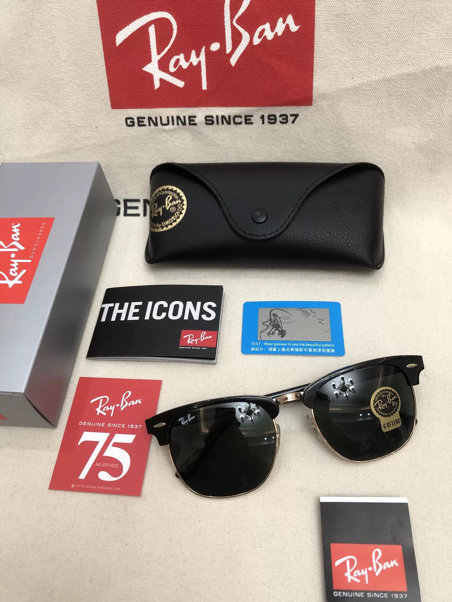 Совершенно новые солнцезащитные очки Ray-Ban RB3016 для мужчин и женщин с одинаковыми солнцезащитными очками для вождения на открытом воздухе в черно…