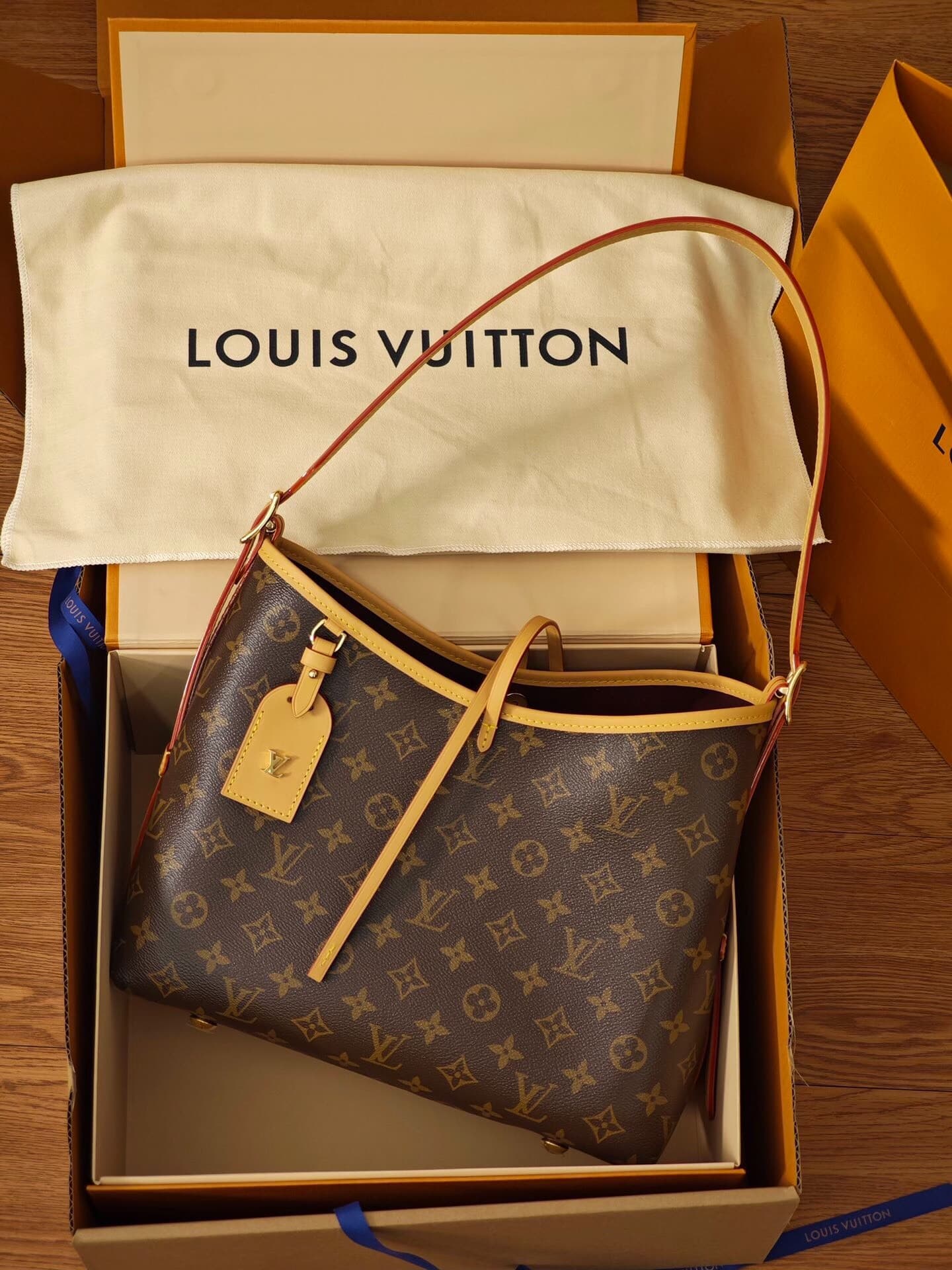 Маленькая сумка Louis Vuitton для личного пользования LV Carryall передана с уважением, счетчик