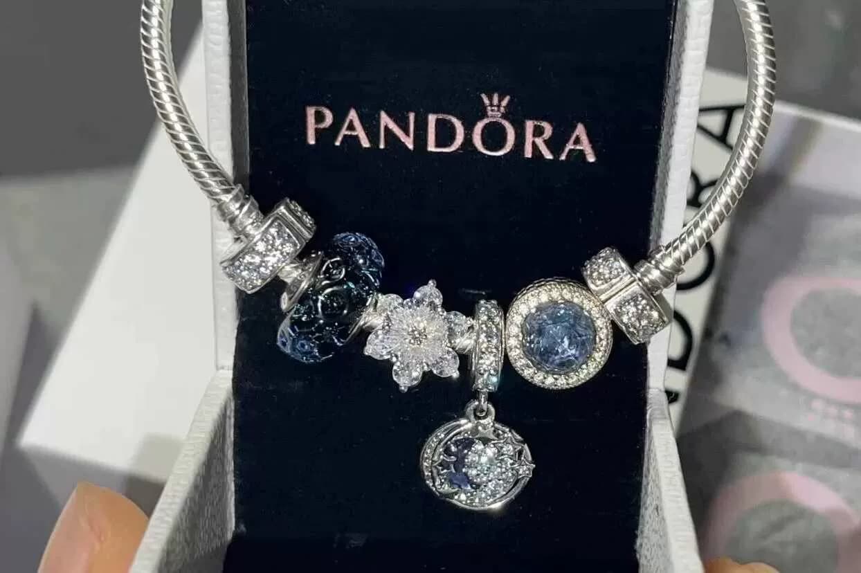 Комплект браслетов pandora/Pandora Galaxy Bright Blue Set s92