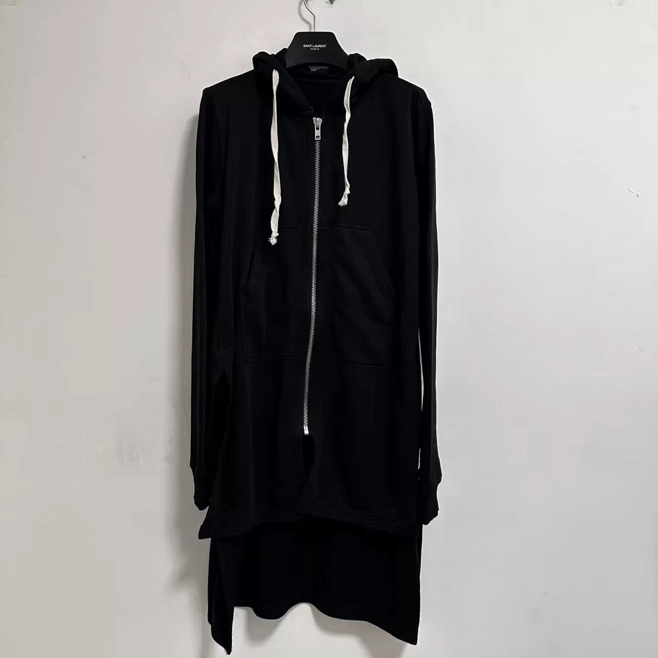 Черный длинный свитер с капюшоном Rick Owens DRKSHDW, Италия