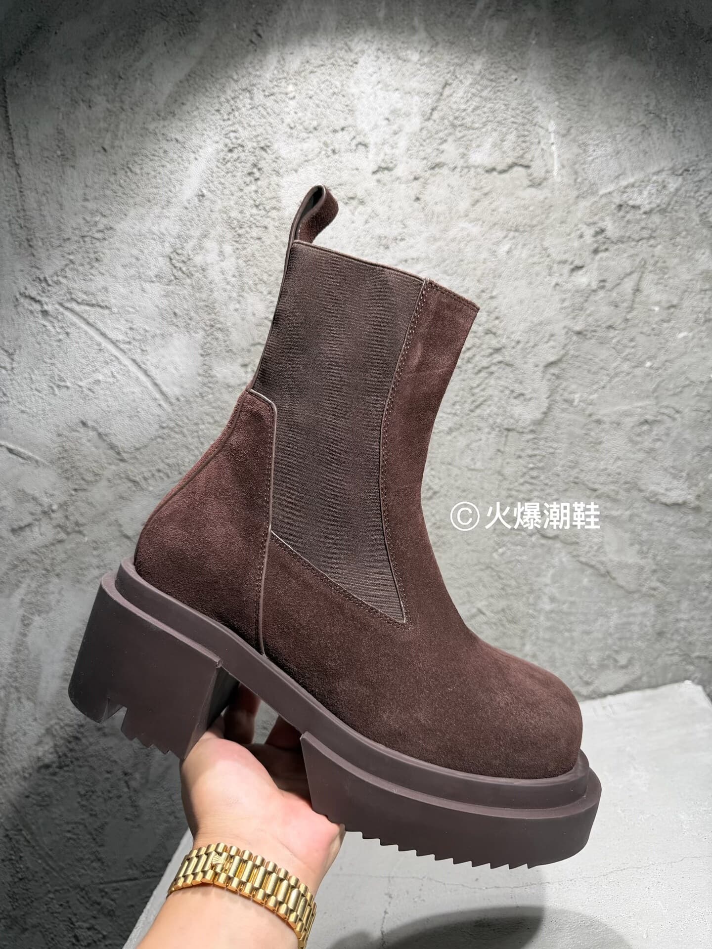 Ботинки на толстой подошве с эластичной лентой RICK OWENS 2025SS, износостойкие из ТПУ