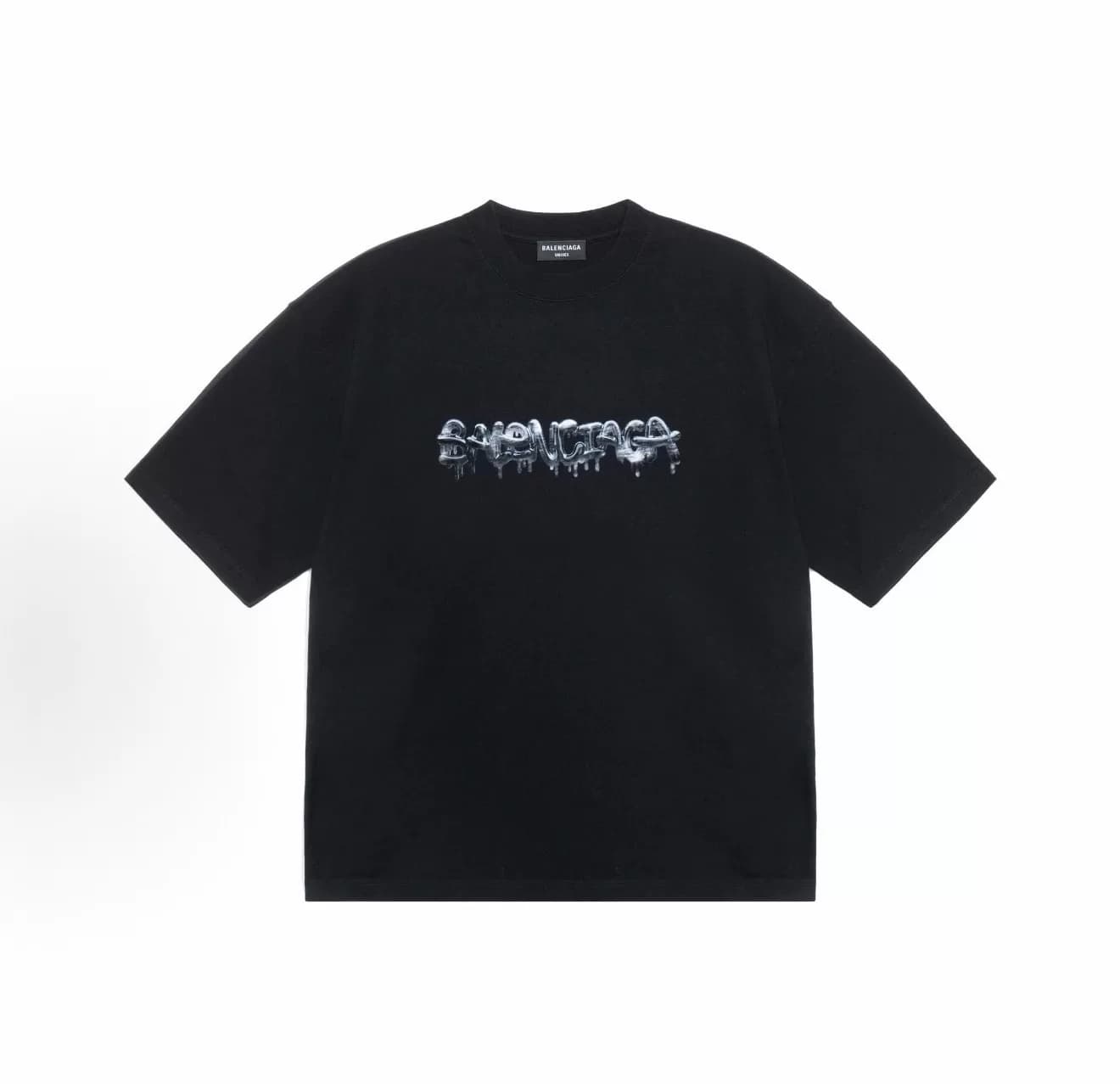 Balenciaga SS22 Slime Jelly Граффити с логотипом и буквенным принтом на коротком рукаве