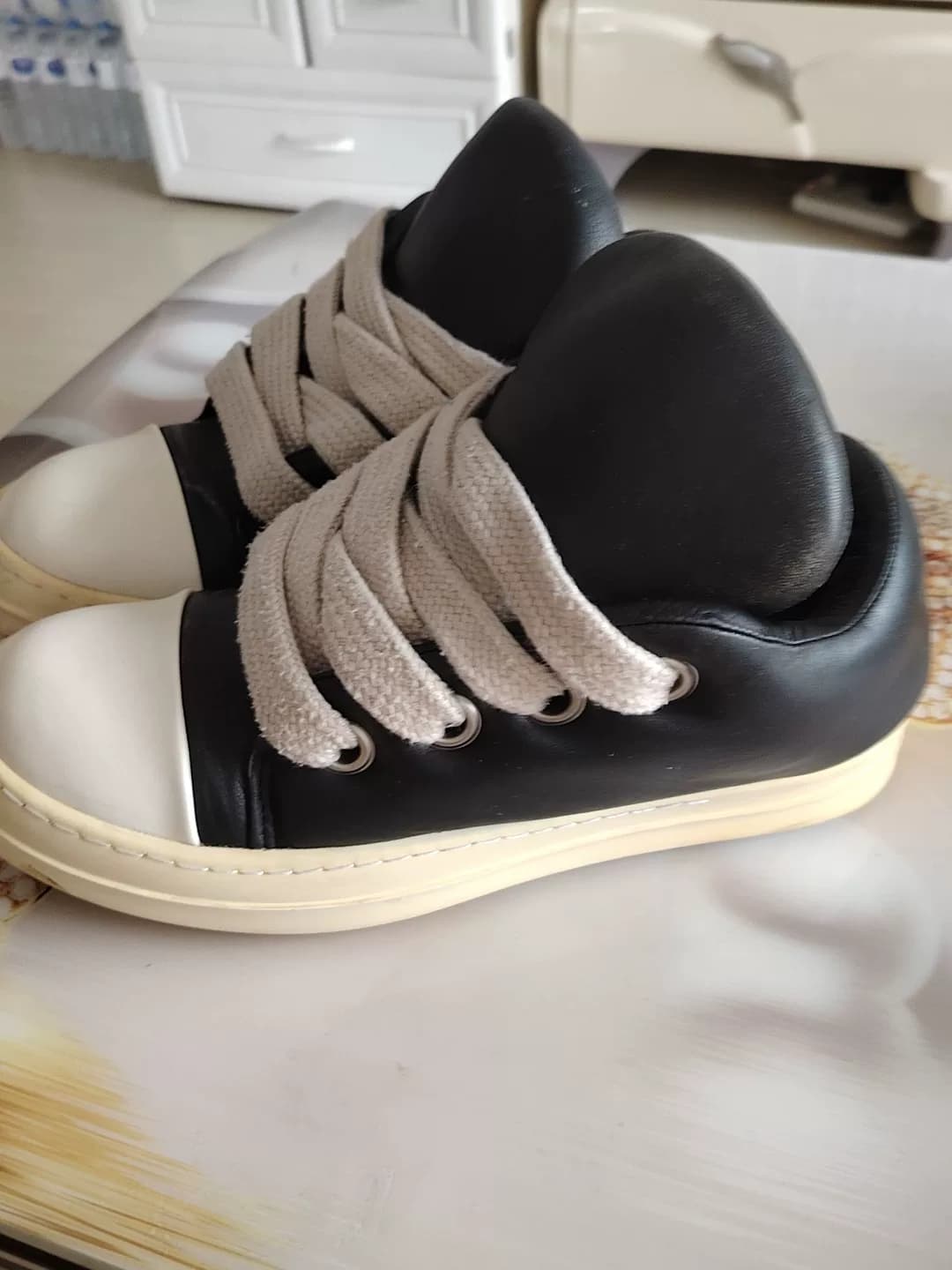 Туфли Rick Owens RO bread из натуральной кожи 44 размера, сочетающиеся по цвету с черными и белыми