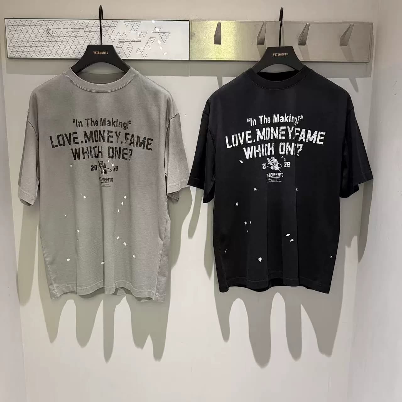 Новинка 2026 года от бренда VETEMENTS Witt Meng Tide с короткими рукавами