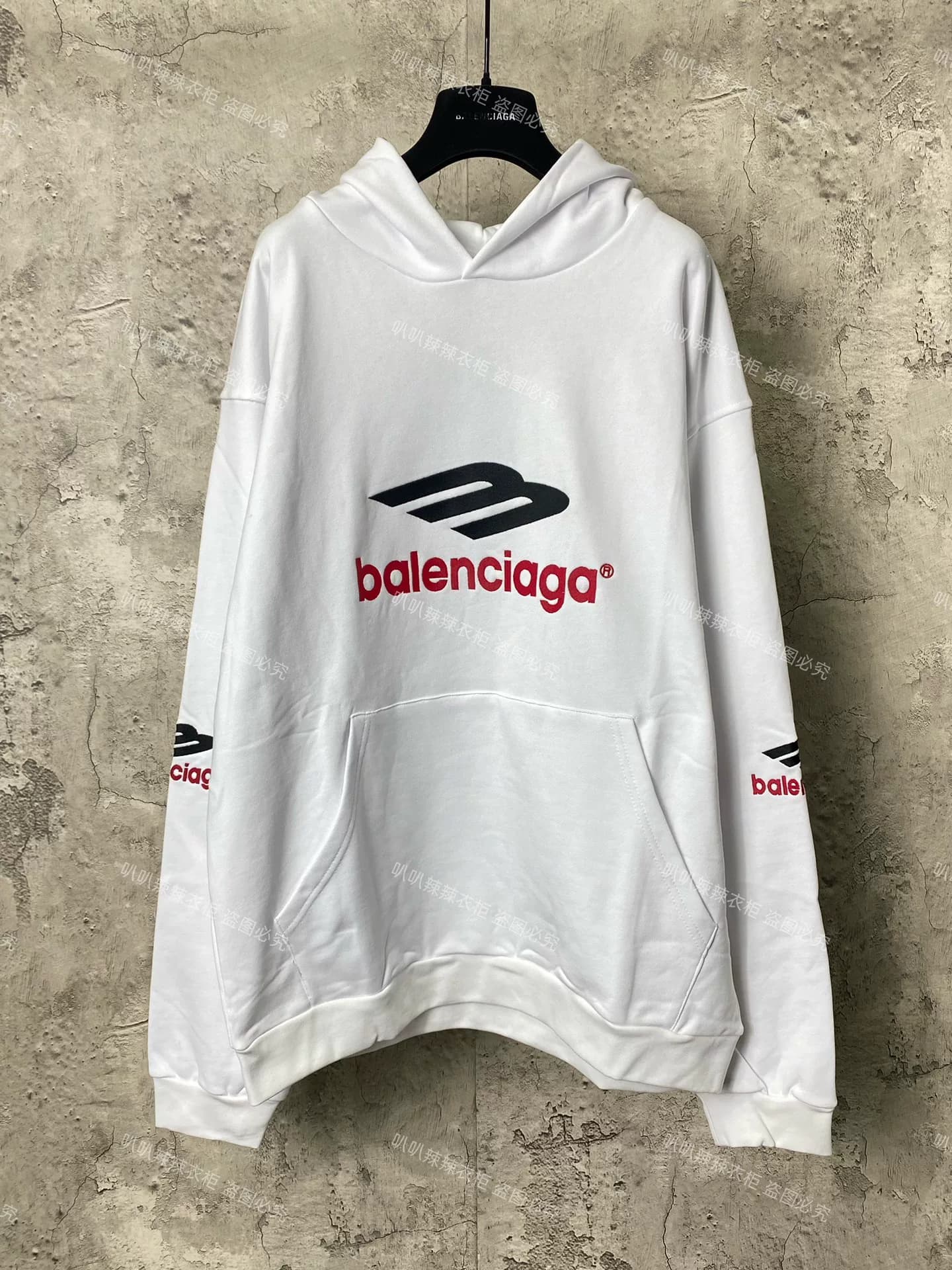 Самое популярное место на рынке, вторая прическа Balenciaga Balenciaga 3m, свитер с вышитым капюшоном, свободная версия толстовки в одном стиле для м…