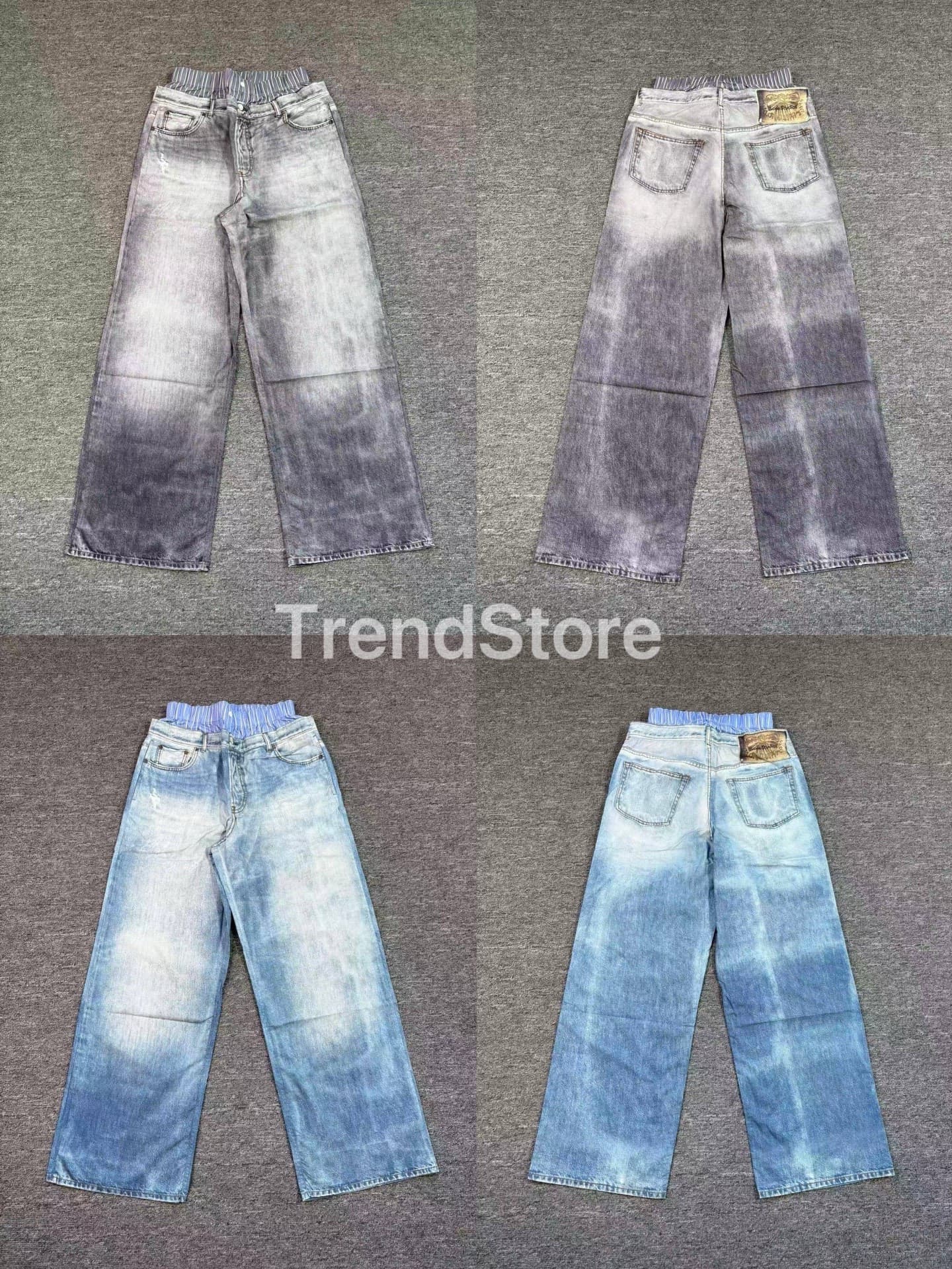 Идентификация поддержки‼✨Серия Acne Studios Midsummer с двойной строчкой на талии, имитирующая двойку