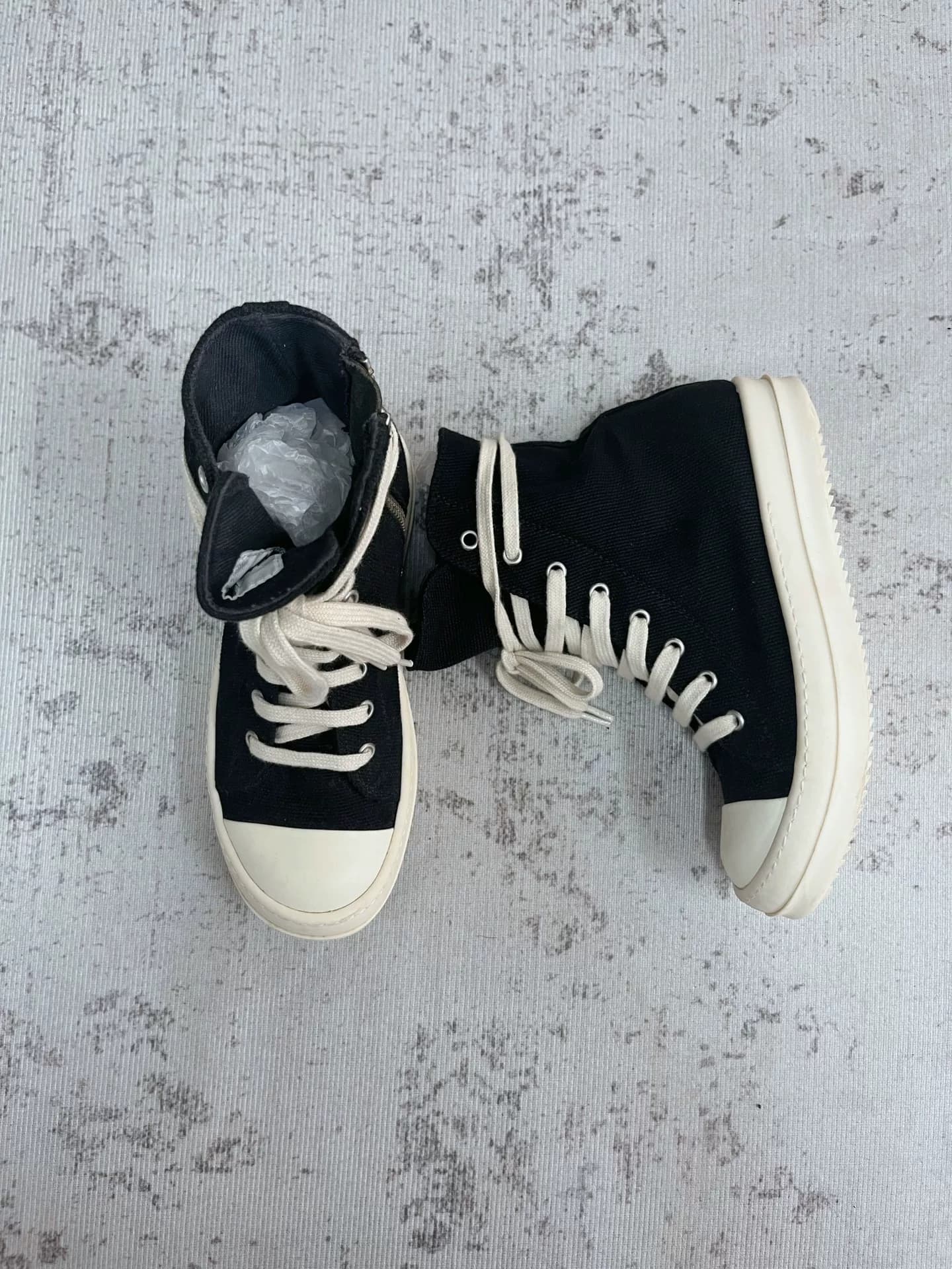 Большие кеды Converse от Rick Owens, размер 35,5, черно-белые, размер в тон 35-36
