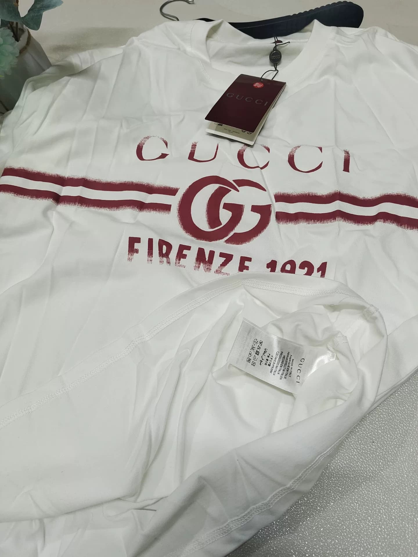 Футболка с короткими рукавами и принтом GUCCI Gucci design sense tide от бренда FIRENZE 1921