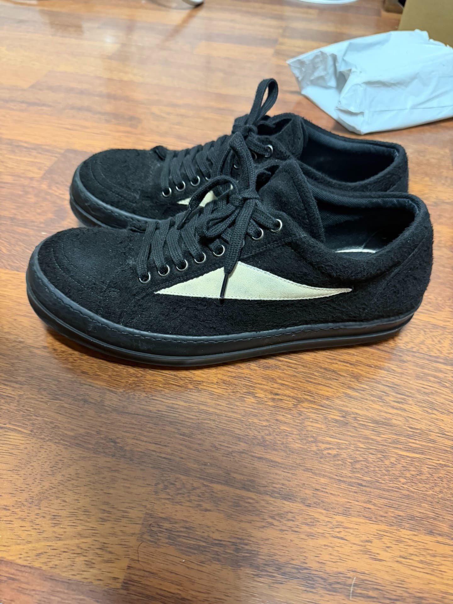 Черные бархатные туфли Rick Owens RO Samurai, импортные модели Vans,