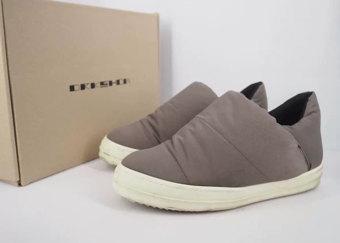 Кроссовки RICKOWENS DRKSHDW серого цвета на педалях