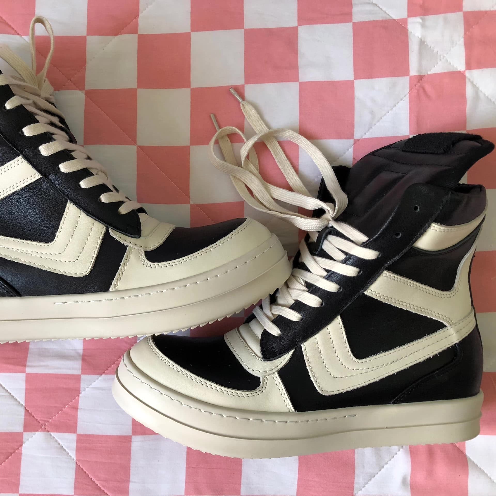 Личный холостой зал из коровьей кожи Рика Оуэнса Ro 09fw Dunk