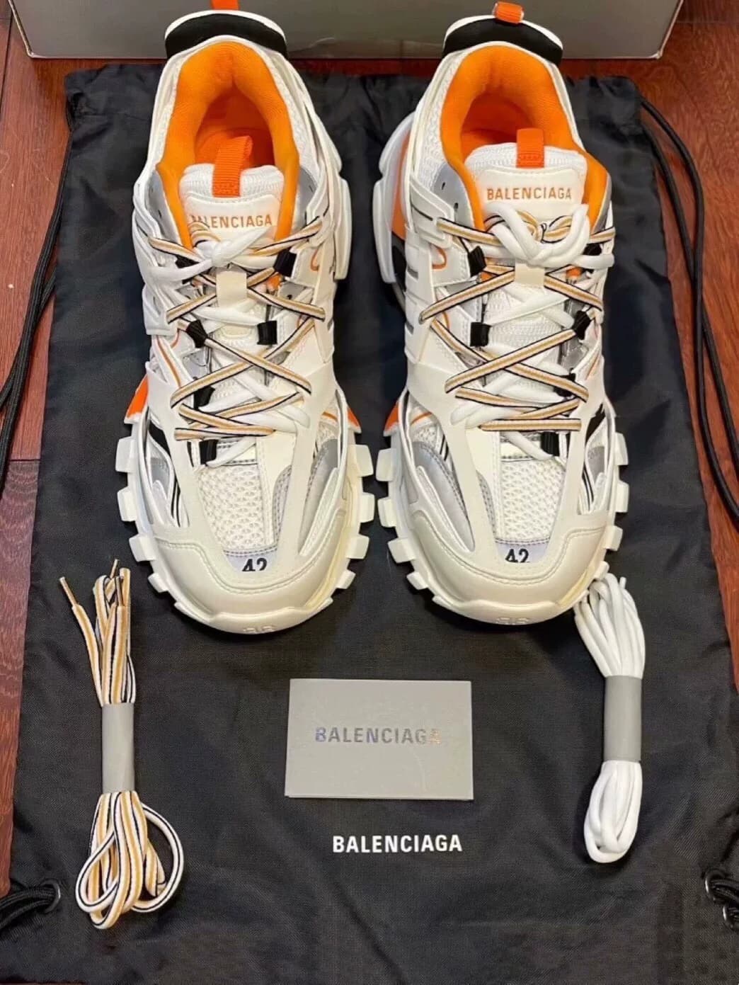 #Balenciaga/Трек Balenciaga 3.0 Бело-оранжевый