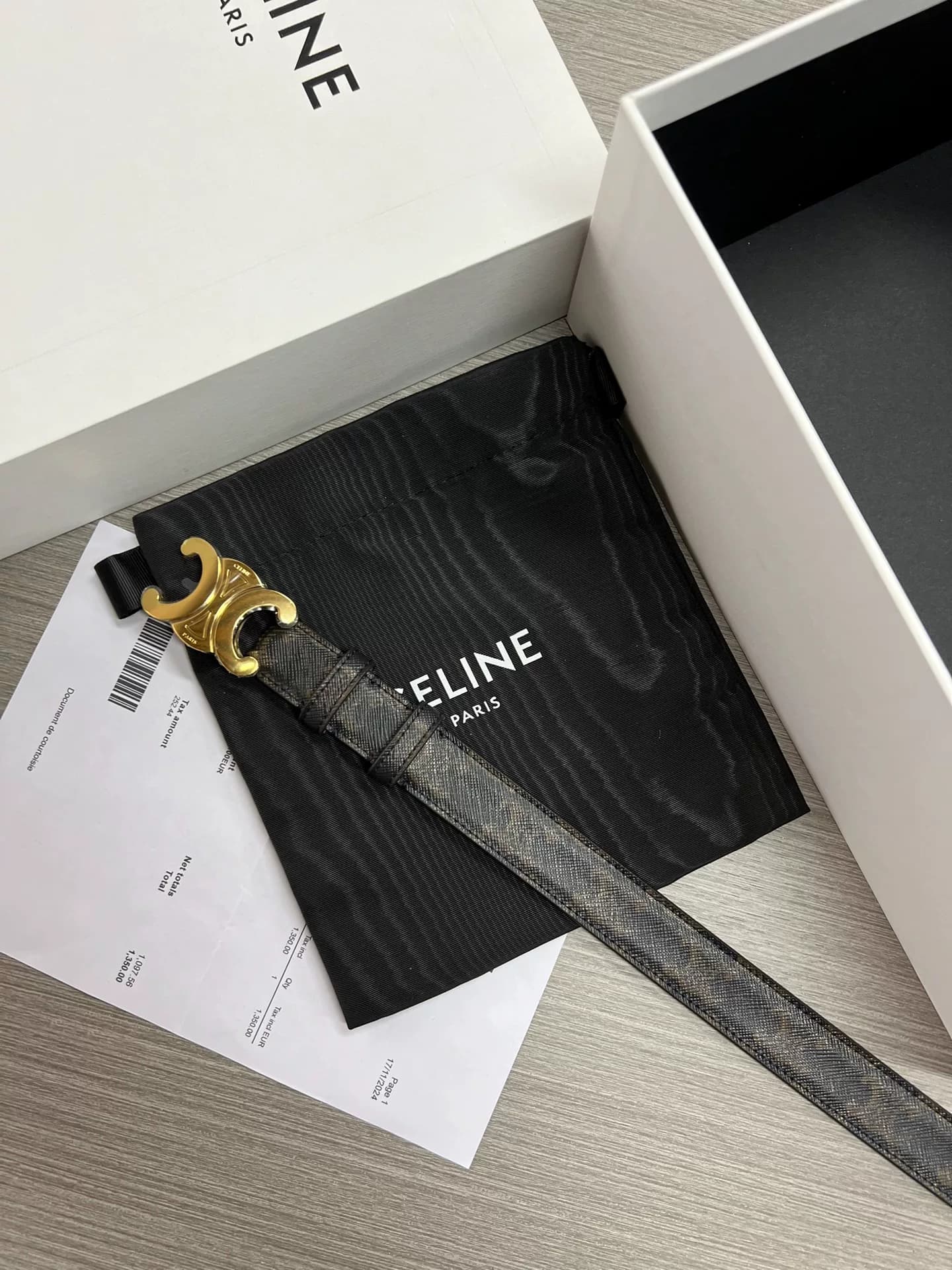 СЕЛИН Селин украшение с логотипом Celine гладкая пряжка кожаного ремня женский коричневый