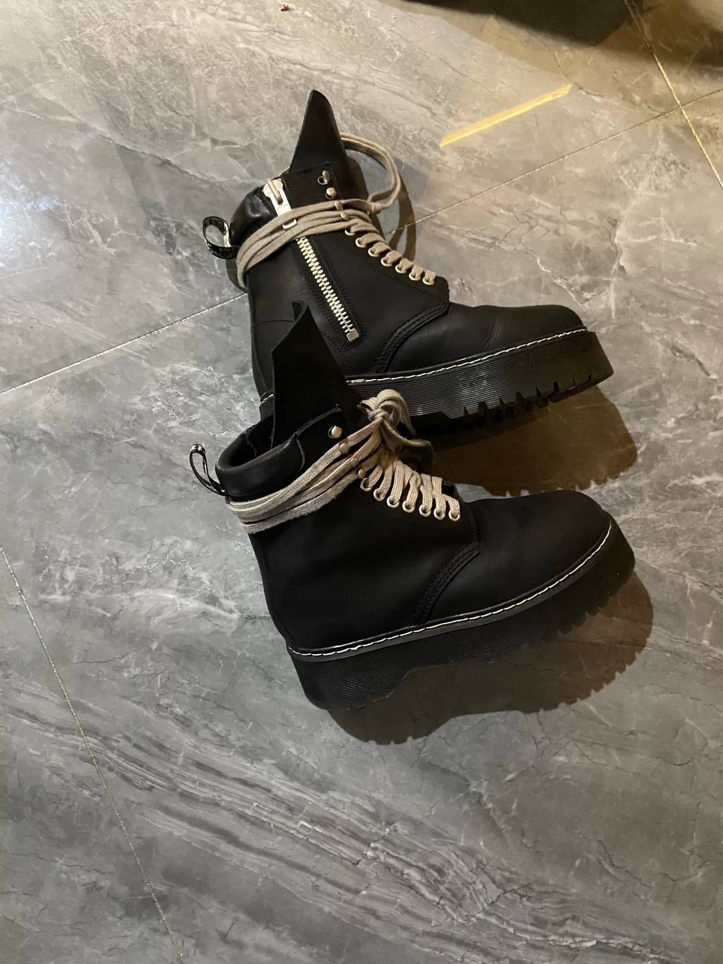 Rick Owens Drmartin 24 с ремешком на высоком каблуке, размер 41