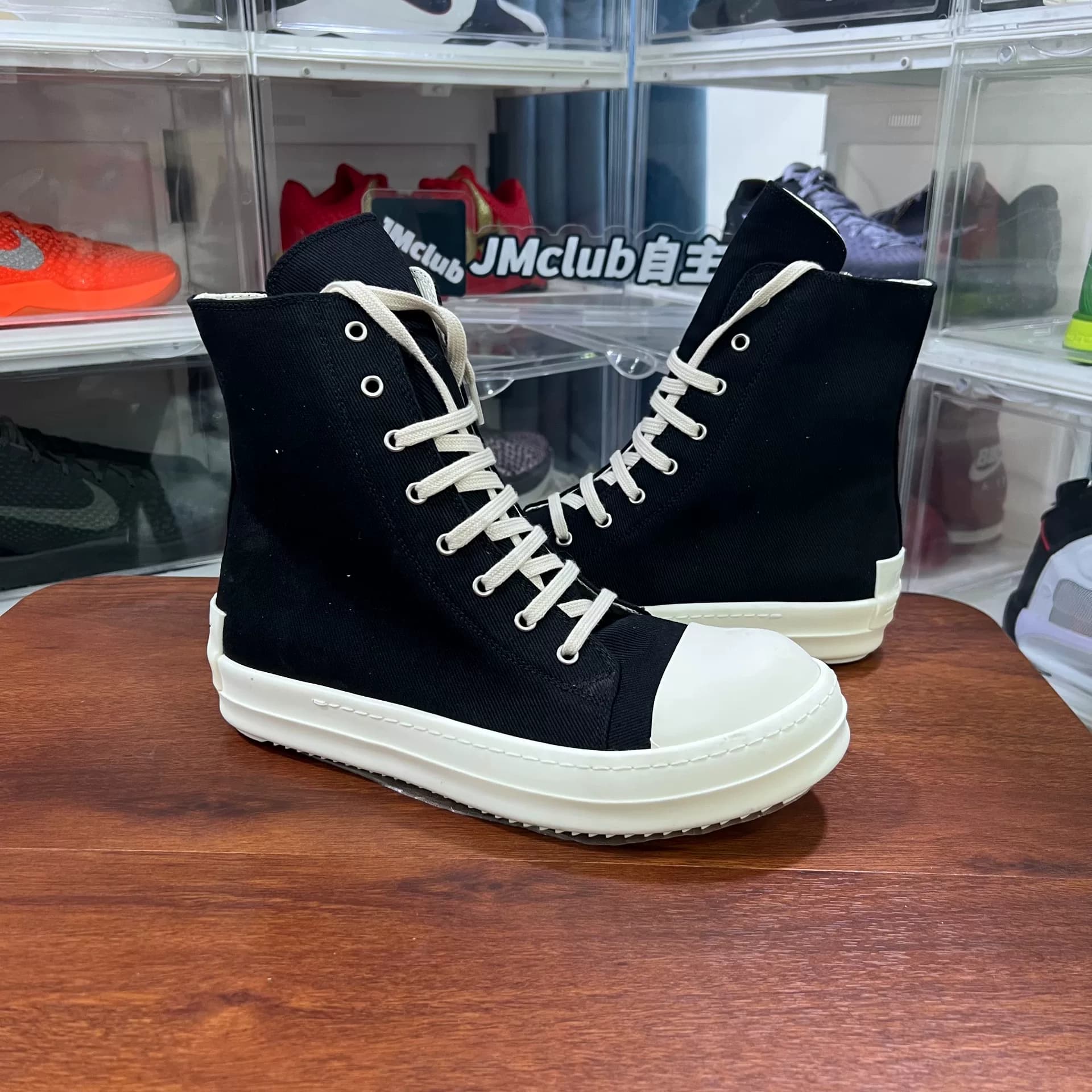 Rick owens drkshdw-коллекция высоких ботинок с уникальным черно-белым верхом