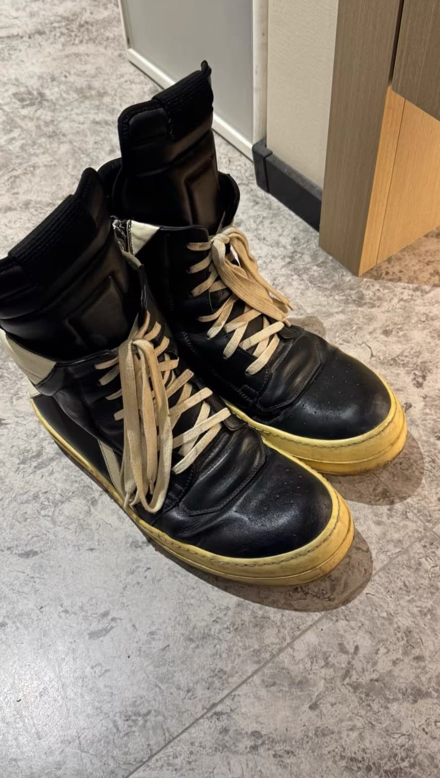rickowens inverted triangle 41-го размера, оранжевого цвета, из оригинальной коробки, все еще прикреплен к подошве из пшеничного колоса, подошва окис…