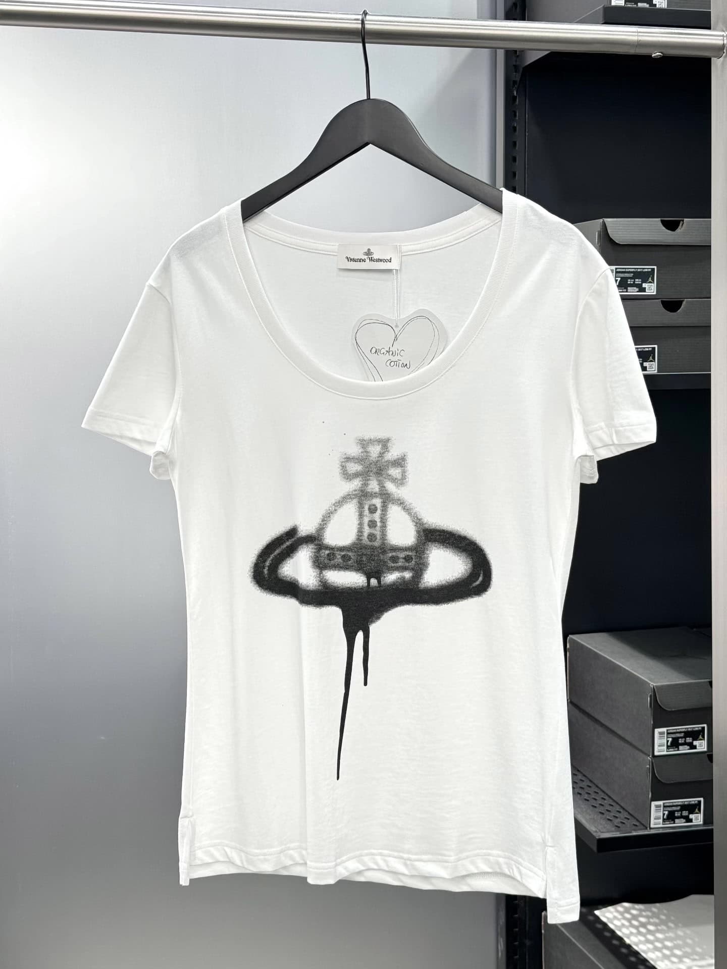 Vivienne Westwood West Queen Saturn Спрей с круглым вырезом и коротким рукавом