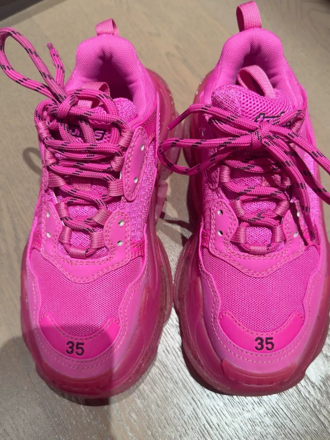 Розовые туфли для папы Balenciaga Triple S, размер 35