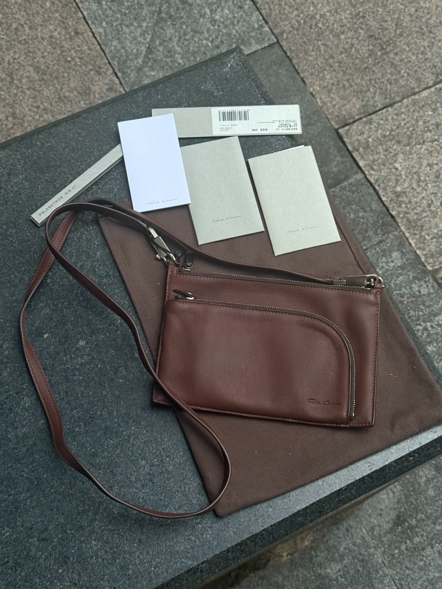 Сумка-мессенджер Rick Owens 21ss на одно плечо