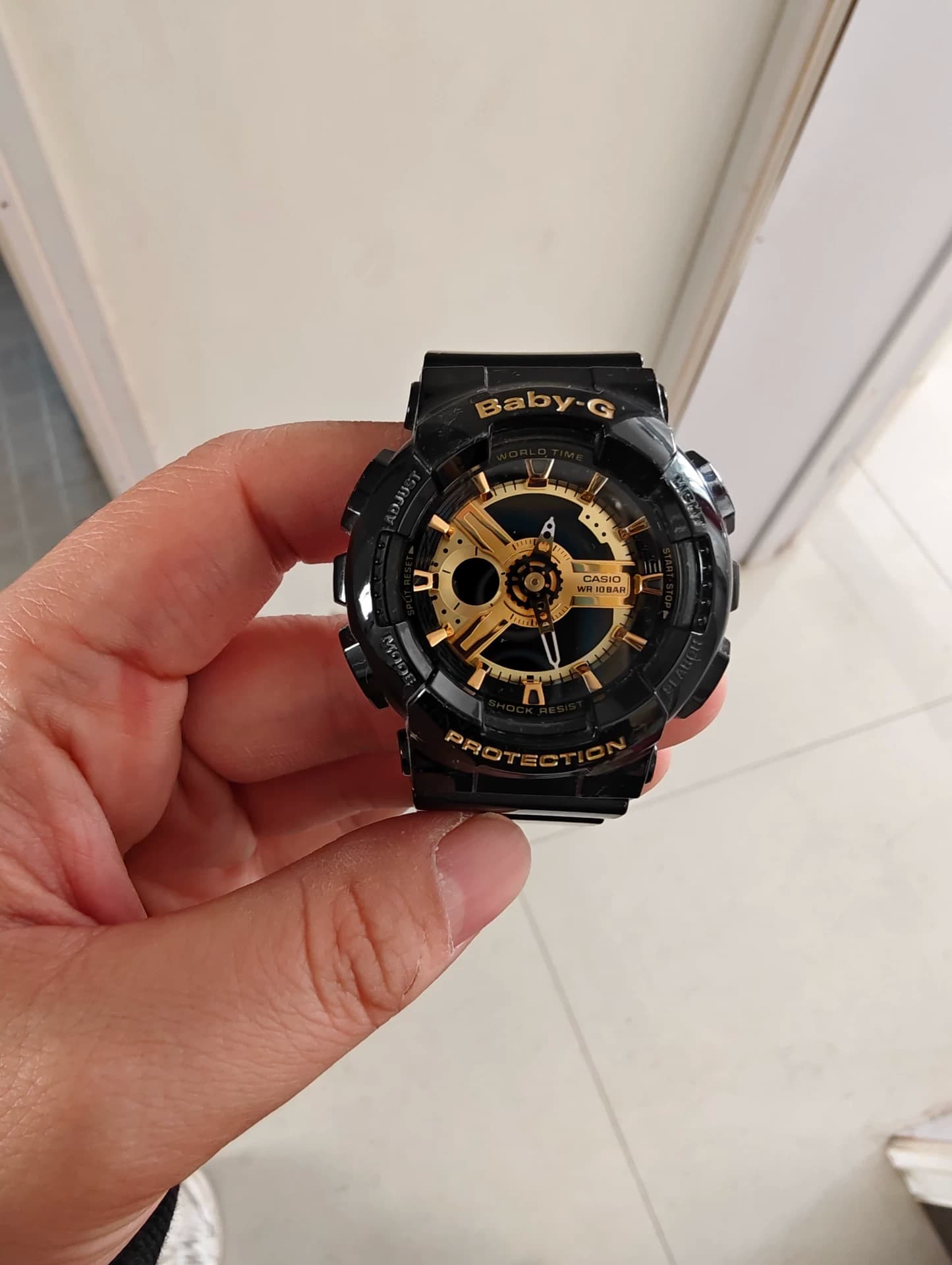Часы Casio Baby-G из черного золота BA-110, каучуковый ремешок, водонепроницаемые и ударопрочные