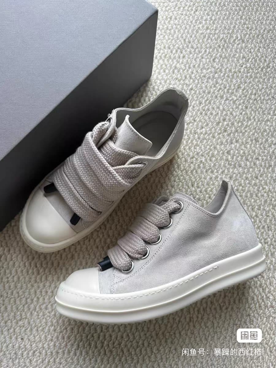 Женская основная линия Rick Owens 25ss ro серо-белого цвета