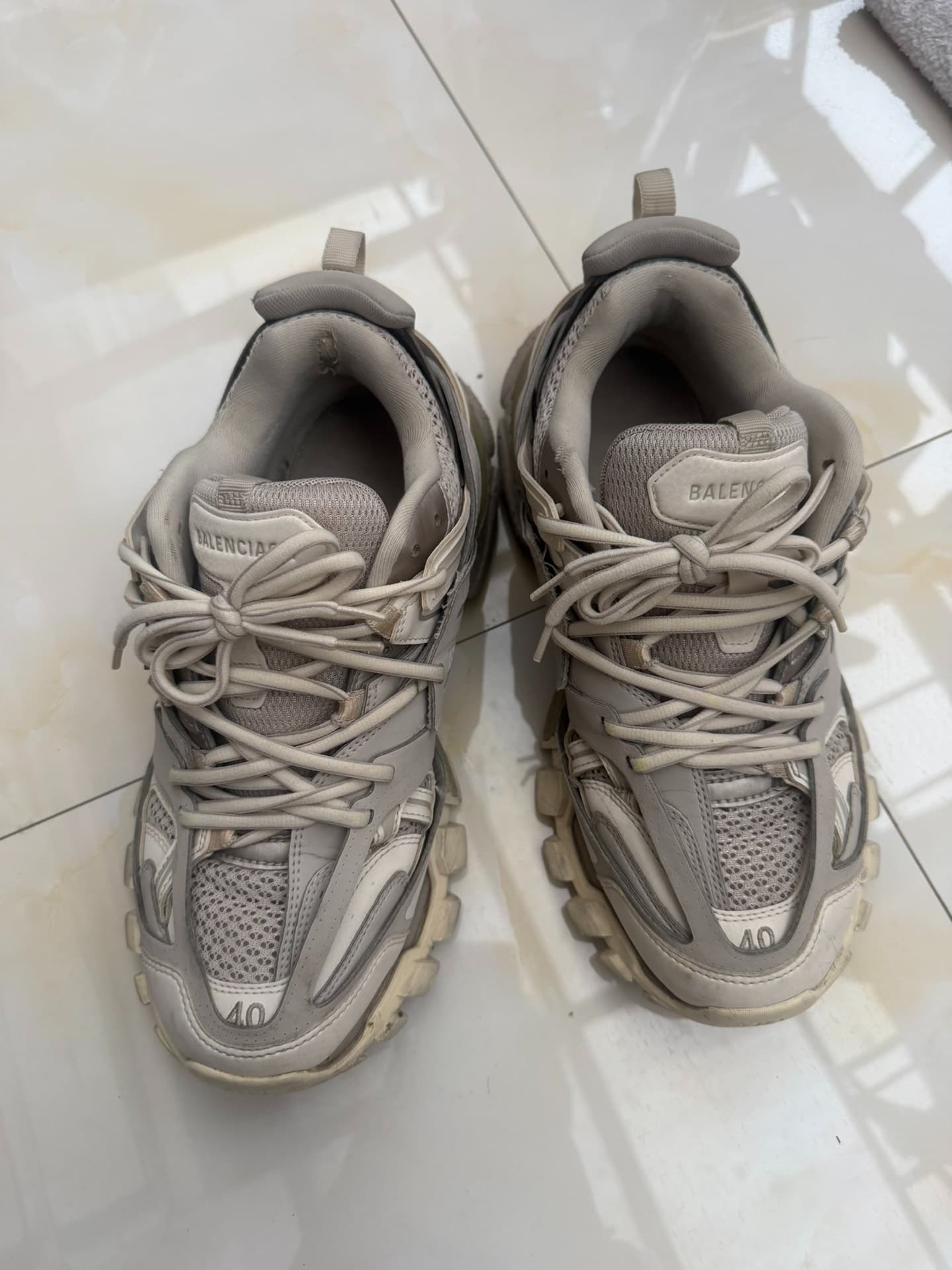 Кроссовки Balenciaga Track Daddy 40-го размера из натуральной кожи Follow the edge
