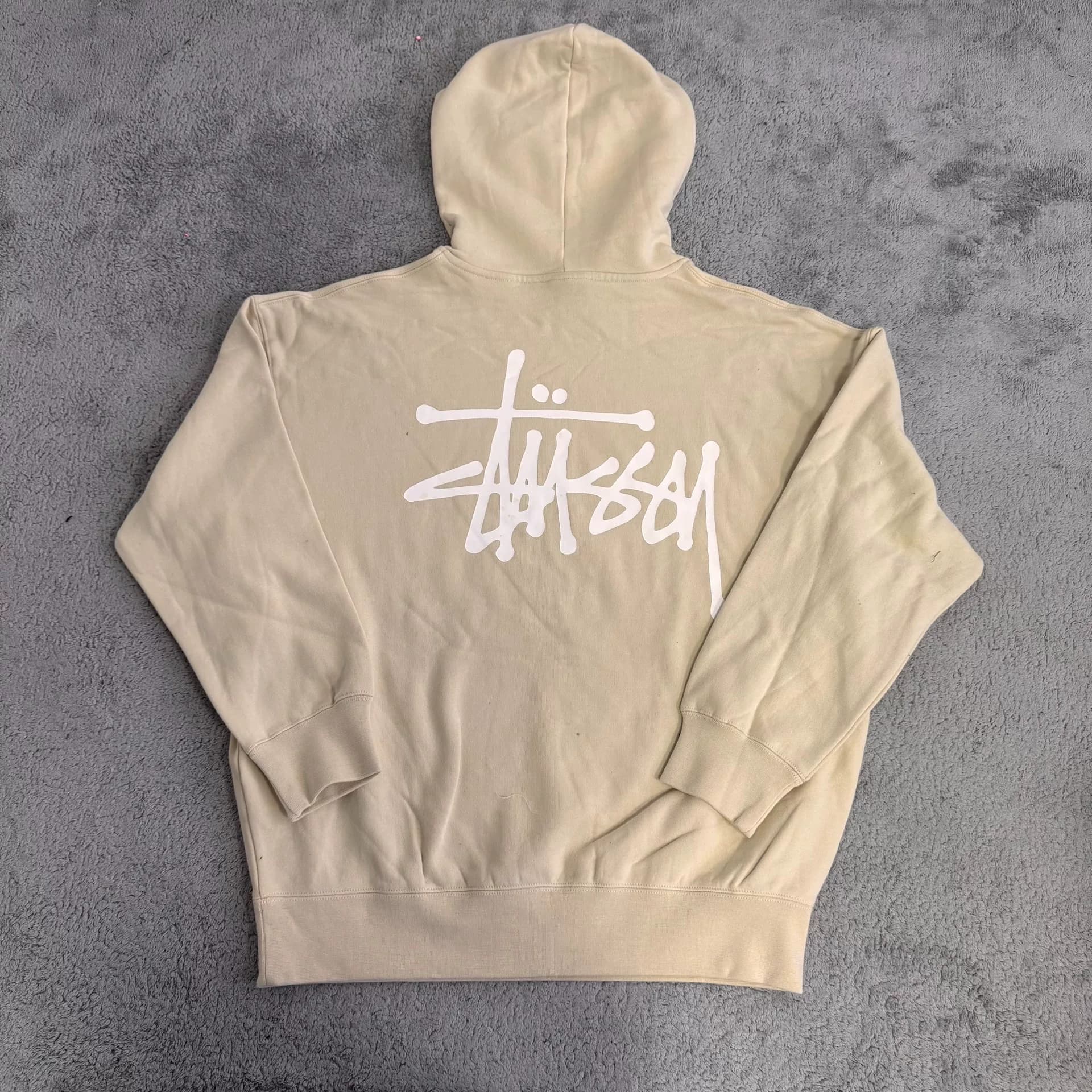 Австралийский вариант женского свитера с капюшоном из натуральной кожи stussy