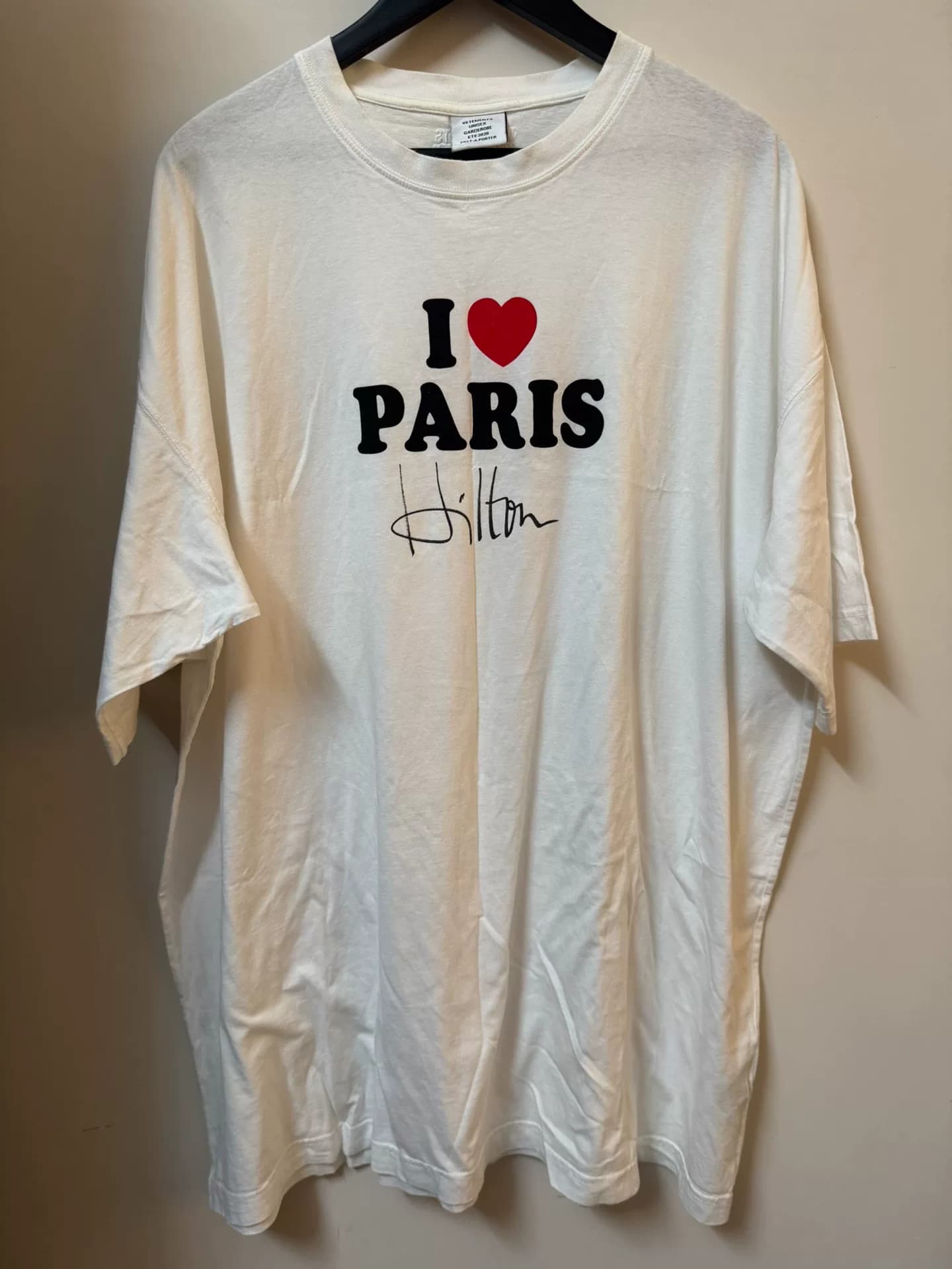 футболка с коротким рукавом vetements 20fw