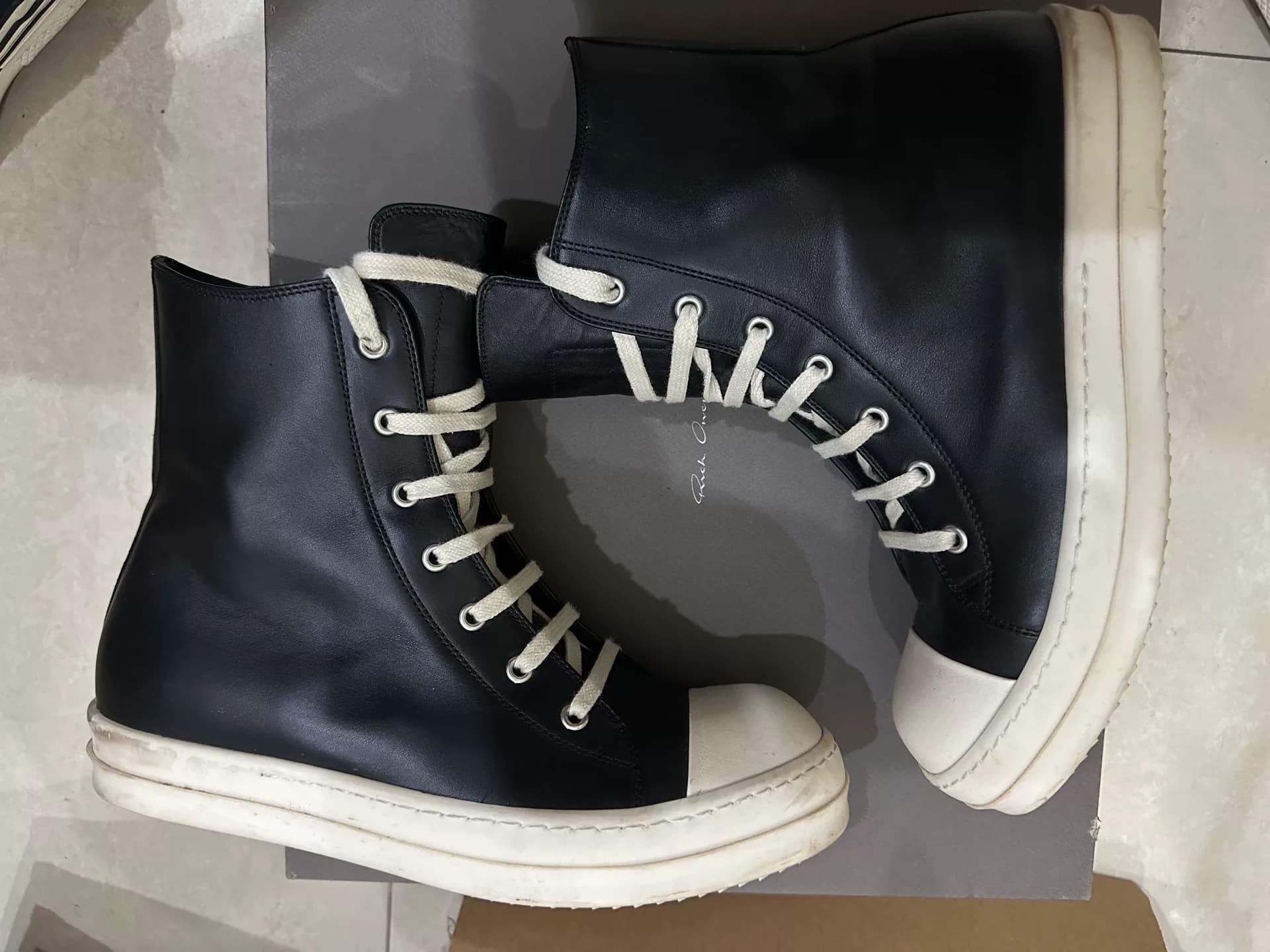 Высокие кроссовки RICK OWENS, подлинный размер 40, без обуви, продавца обуви прошу не беспокоить