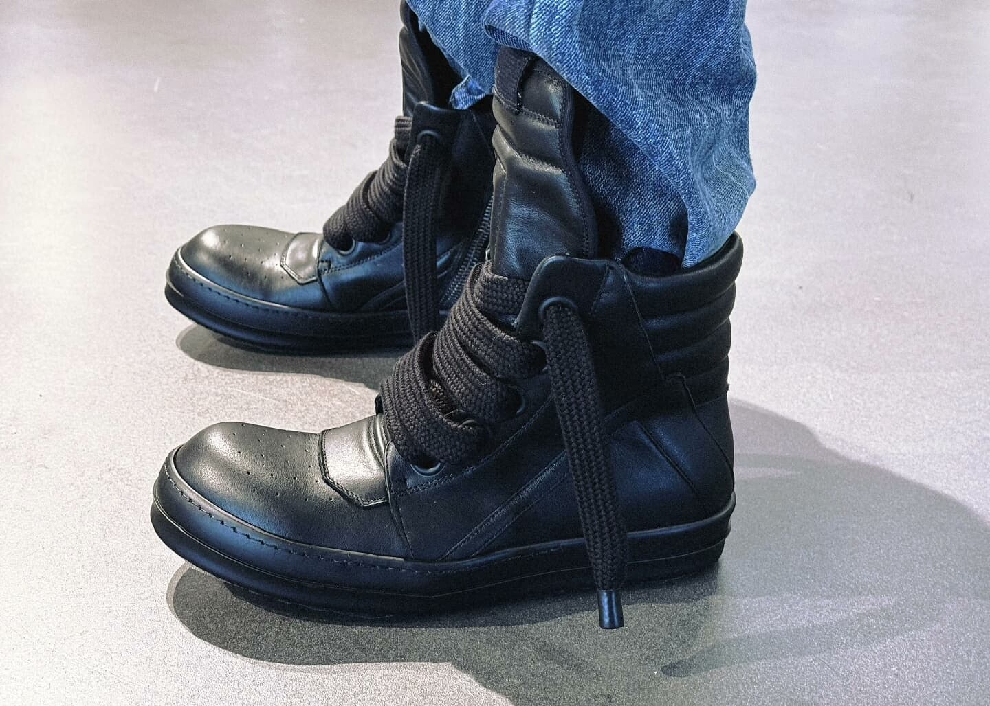 Подлинный сорт】 Основной шнурок из воловьей кожи Rick Owens RO на толстом шнурке перевернутый треугольник для мужчин и женщин