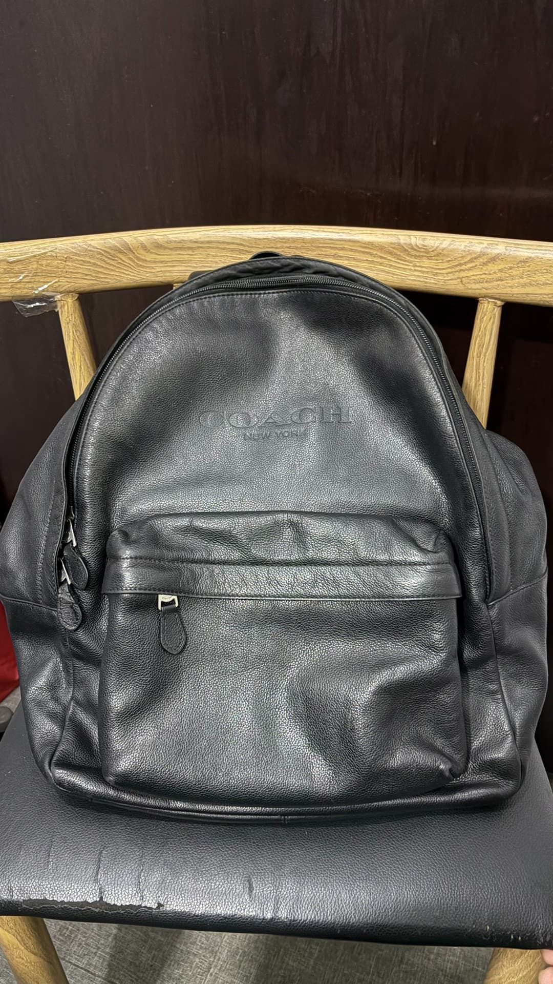 Рюкзак из натуральной коровьей кожи Coach coach +41×31×18+проверенный + что угодно
