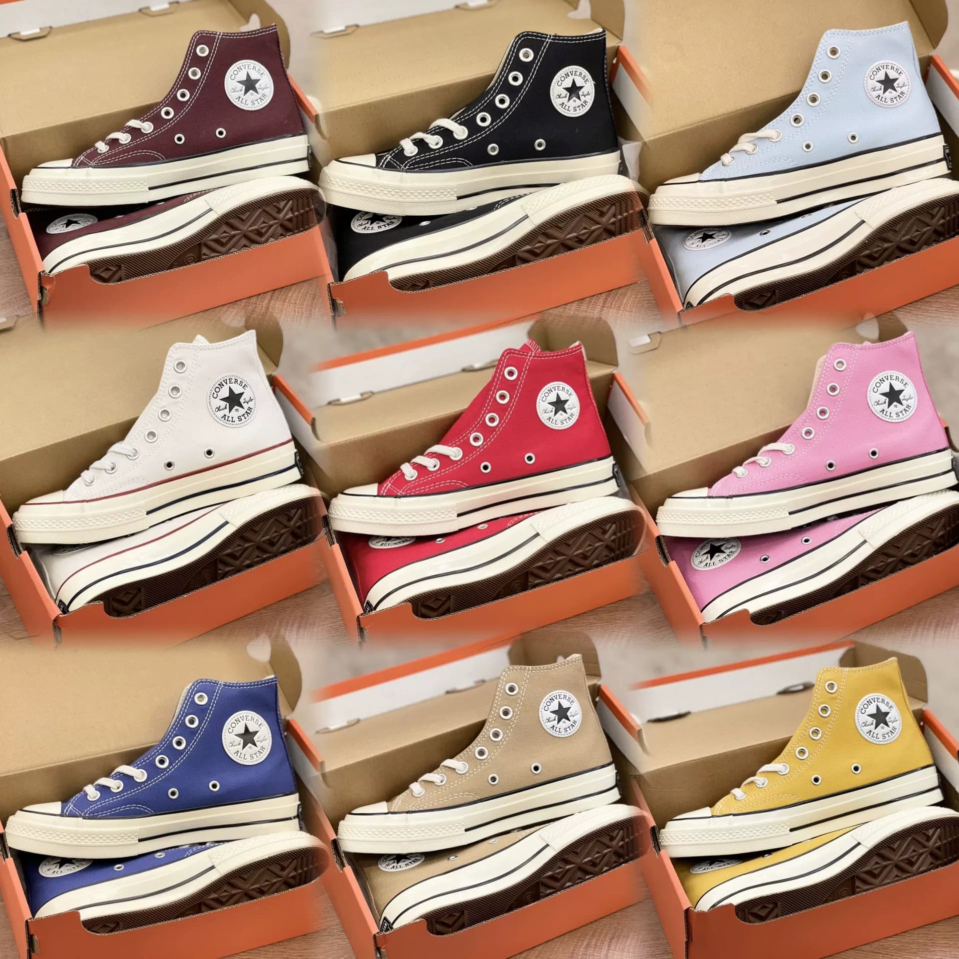 Парусиновые туфли Converse 1970-х годов с высоким берцем, совершенно новые, еще не
