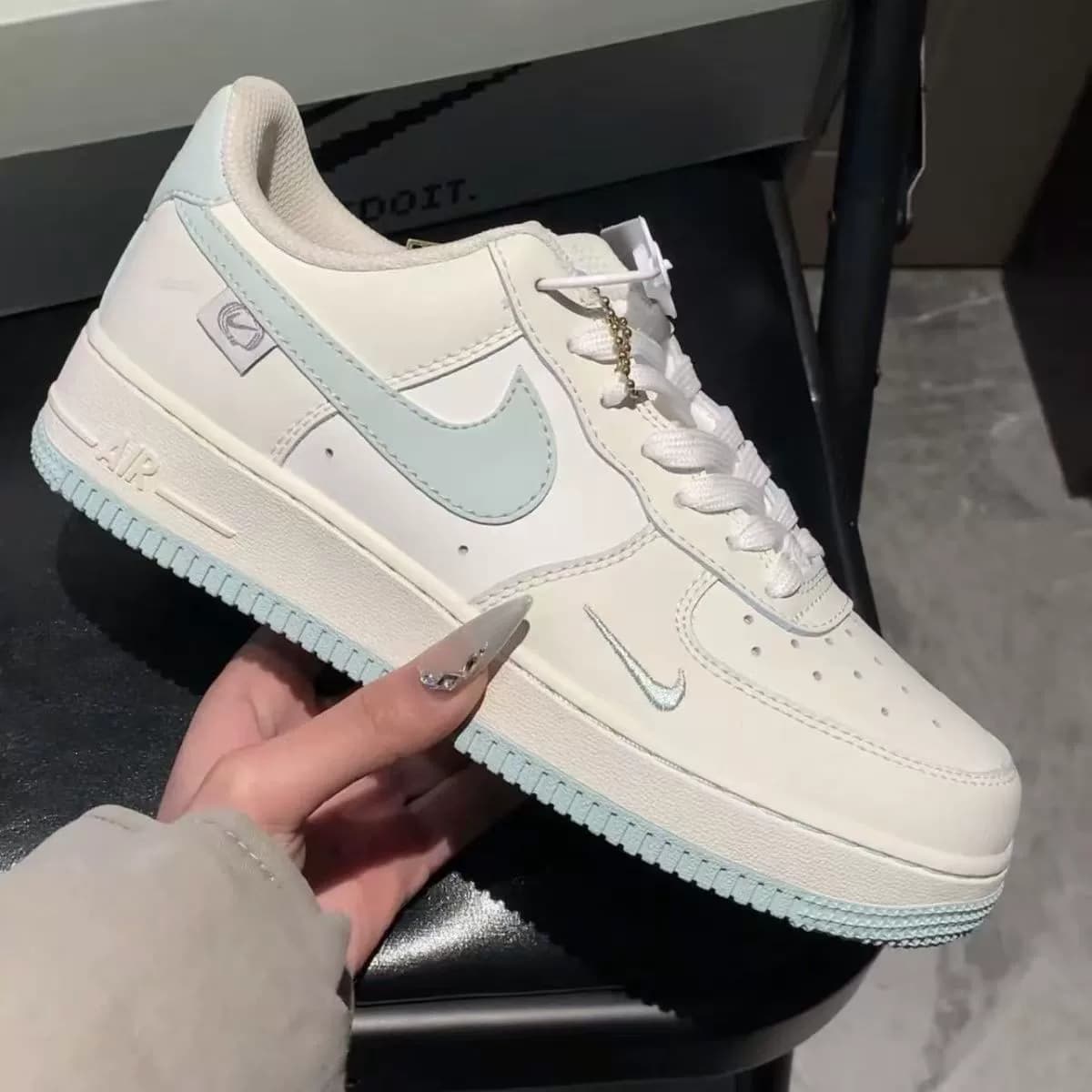 Абсолютно новая нераспечатанная кепка #Nike/Nike Air Force цвета морской соли и синего молока AF1 с глубоким вырезом для мужчин и женщин в едином сти…