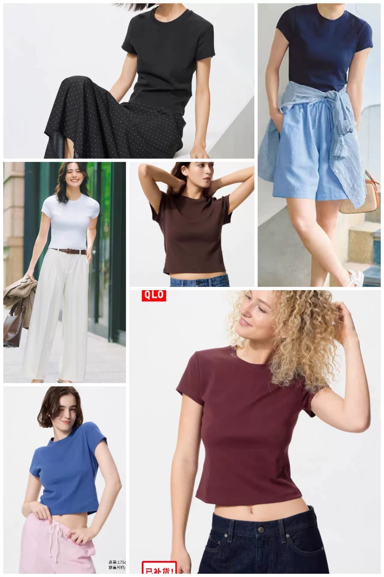 Короткая футболка с круглым вырезом и коротким рукавом UNIQLO women's 26 весна-лето, новый стиль 48345