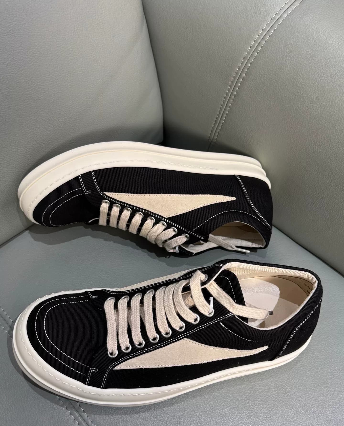 Rick Owens DRKSHDW джинсовая куртка из кожи и хлопка с круглым носком на шнуровке
