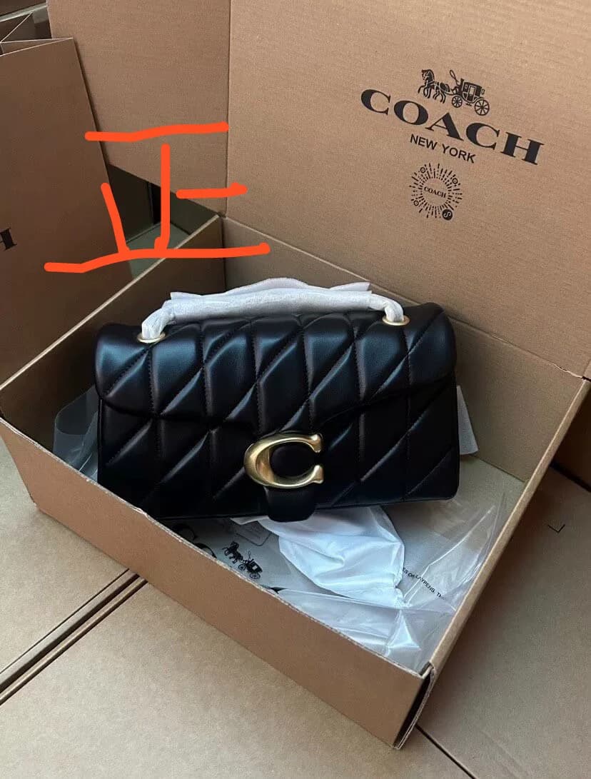 Мужская совершенно новая сумка Coach tabby26 из черного золота, сумка-мессенджер