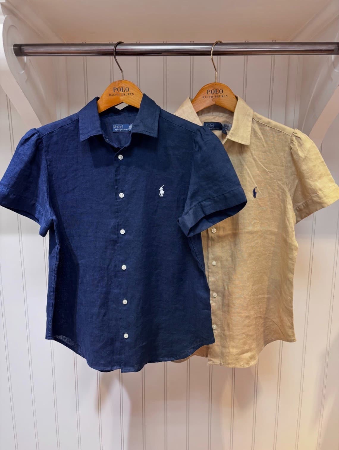 Летние женские рубашки с пышными рукавами из льна Ralph Lauren с короткими рукавами, которые обязательно нужно приобрести,…