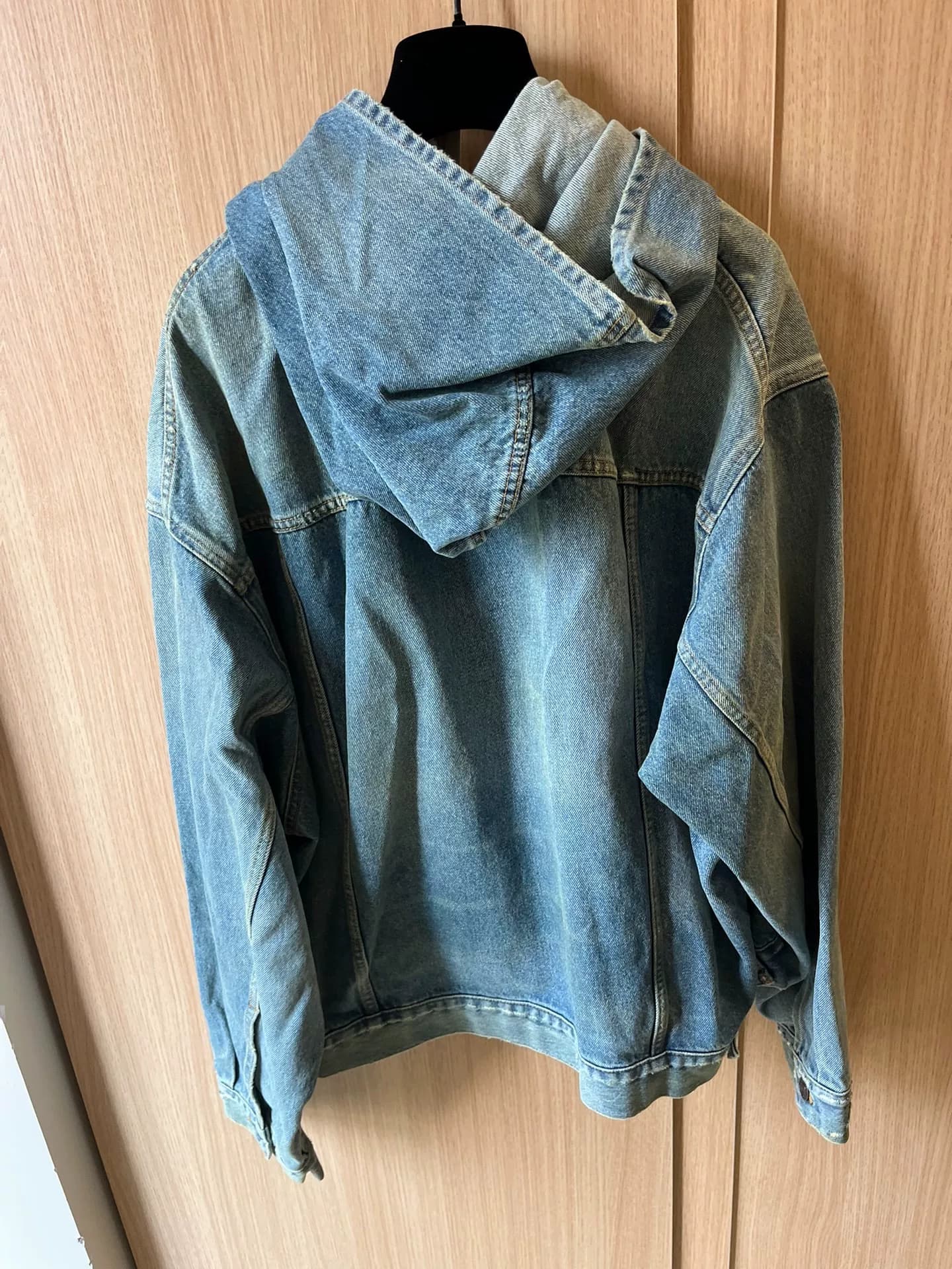 【Balenciaga Париж】Джинсовая куртка с капюшоном, размер 1, произведено в Японии