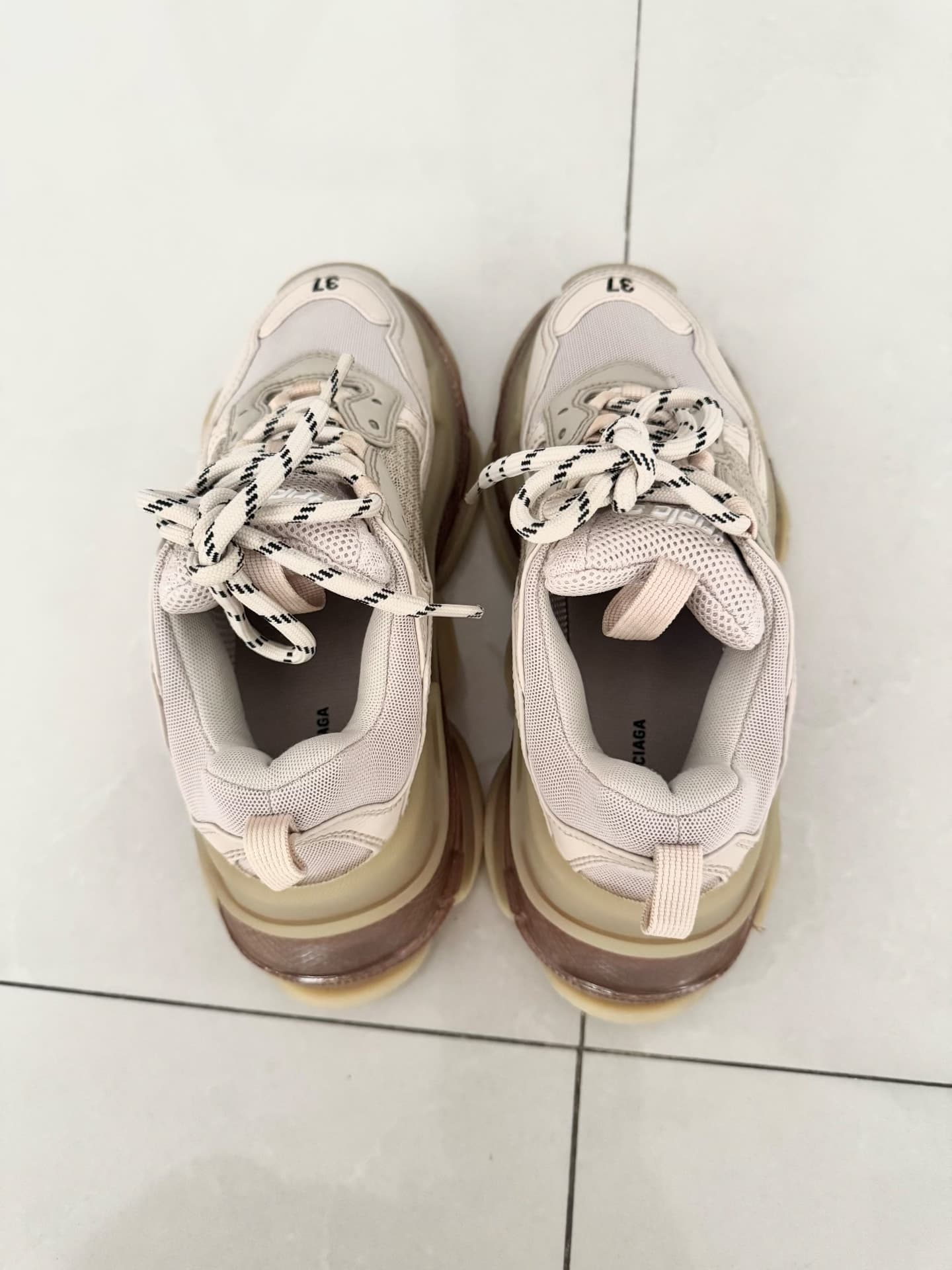 Натуральная обувь Balenciaga daddy shoes на платформе, размер 37