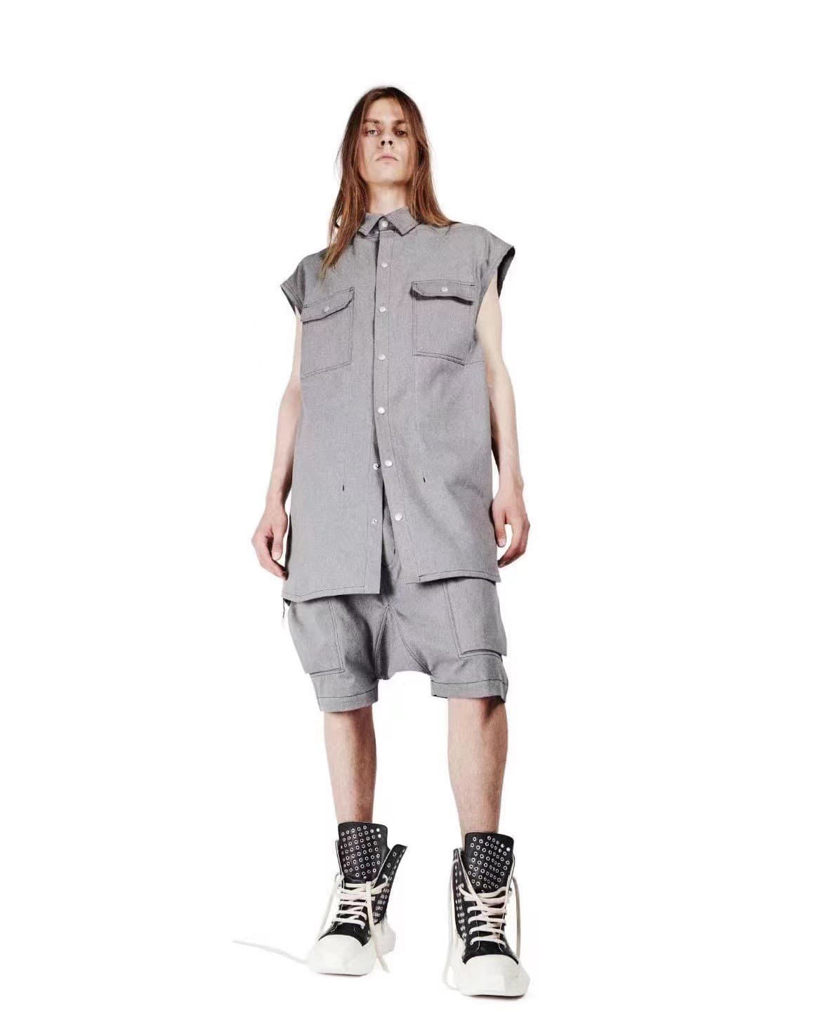 Шорты Rick Owens DRKSHDW серого цвета Cargo 3