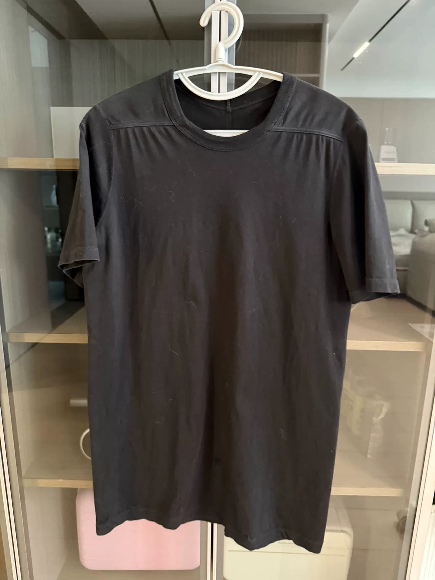 Футболка Rick Owens level t размер S черная укороченная версия