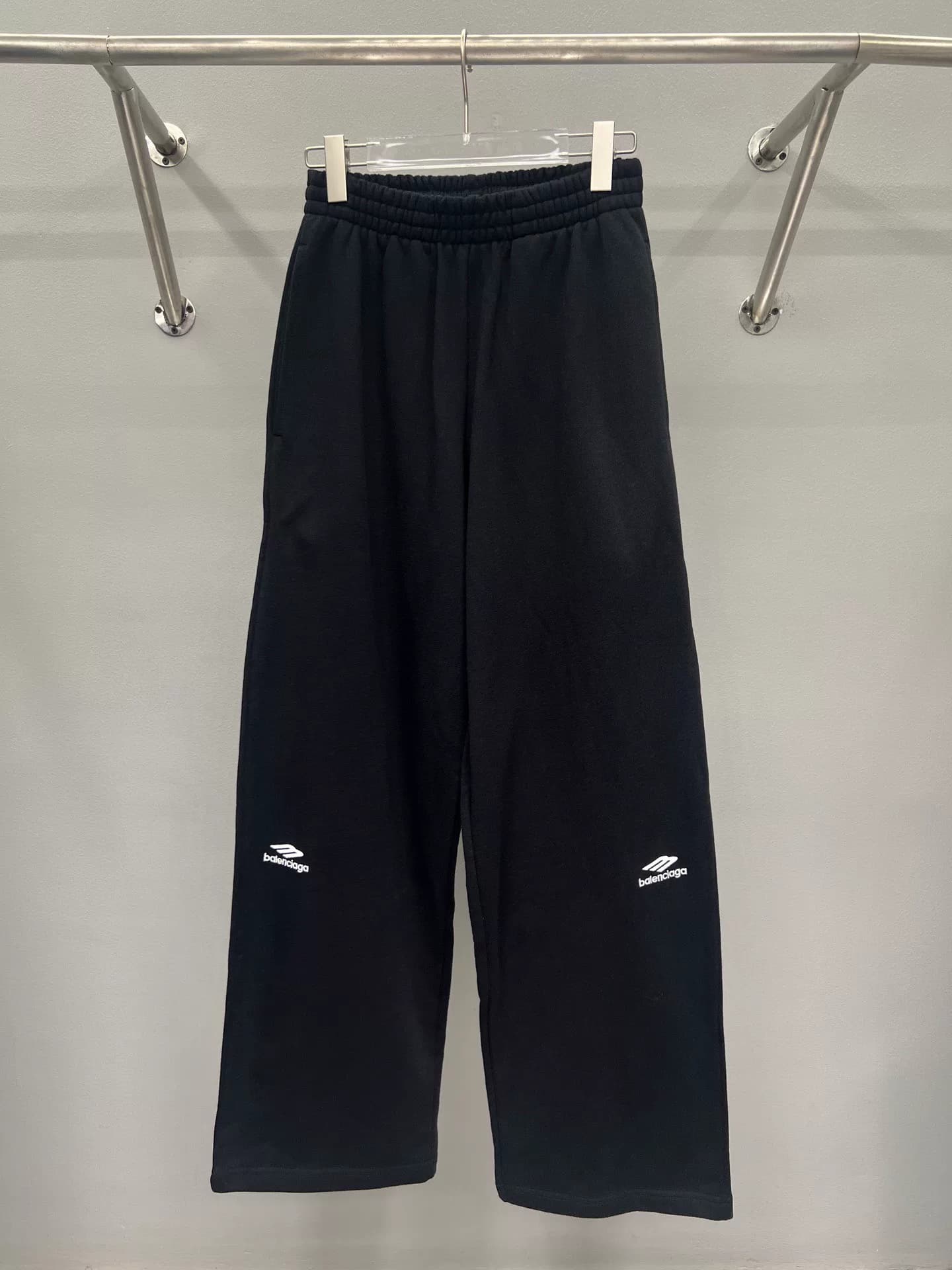BLCG Paris # новые прямые спортивные штаны из сухой бархатной ткани с вышивкой букв из чистого хлопка и эластичной резинкой на талии, свободная версия